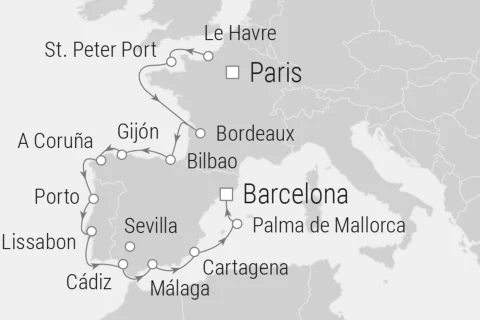 Von Paris nach Barcelona – Europas Küstenvielfalt erleben