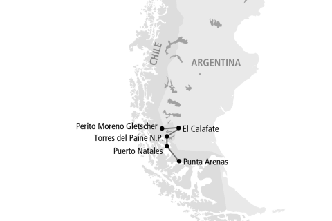 Privatreise Perito Moreno und Torres del Paine