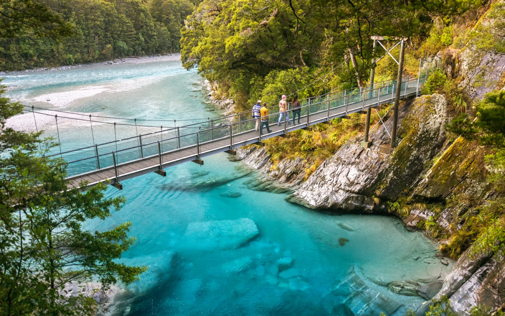 Kakapo ab Auckland: Blue_Pools_Track_Wanaka_Suedinsel_Neuseeland