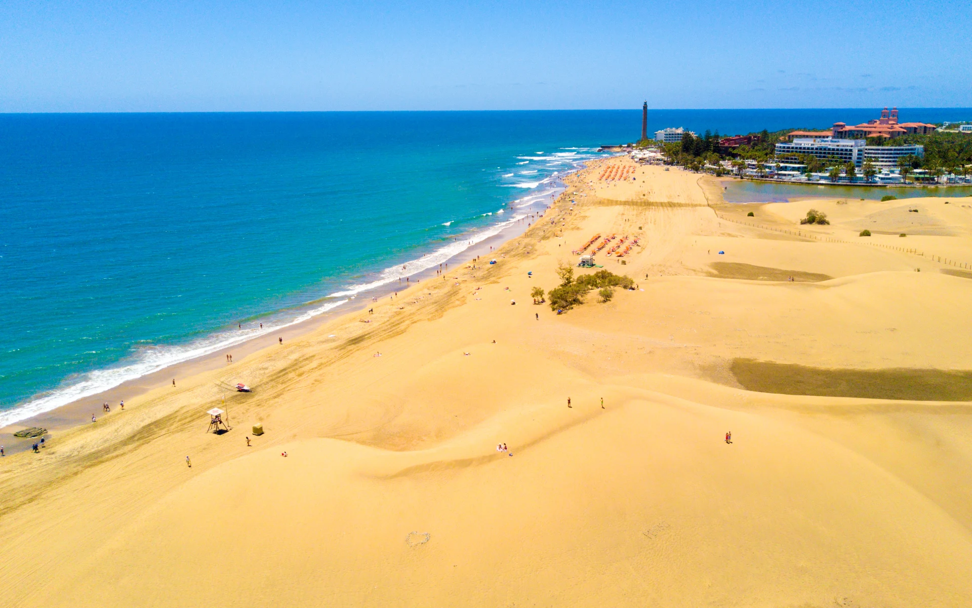 Badeferien im Hotel Faro, a Lopesan Collection Hotel ab Gran Canaria: Dünen von oben Maspalomas Gran Canaria