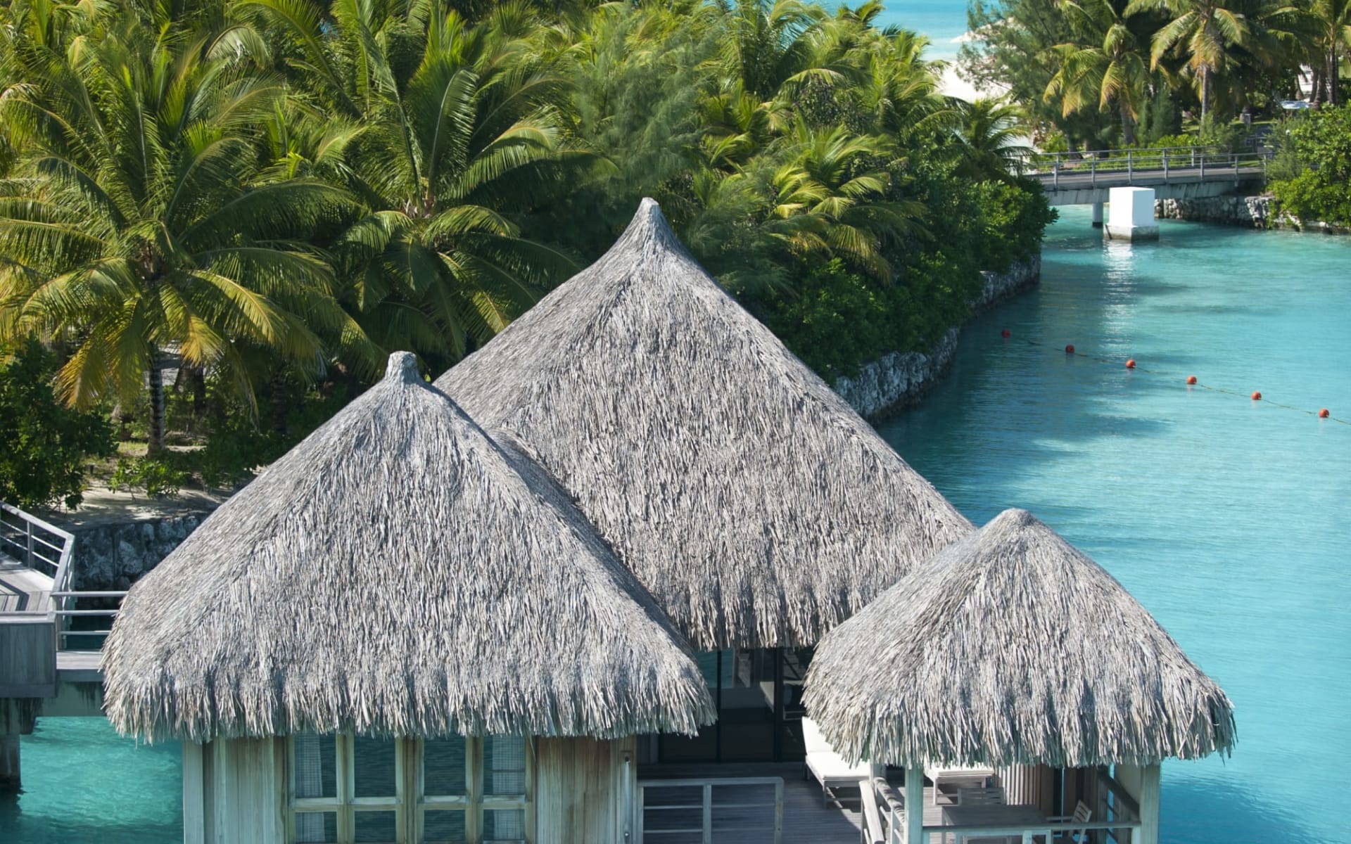 St. Regis Resort Bora Bora:  BOB St Regis DOW - High Res - Lagoon in background © E.Pinel