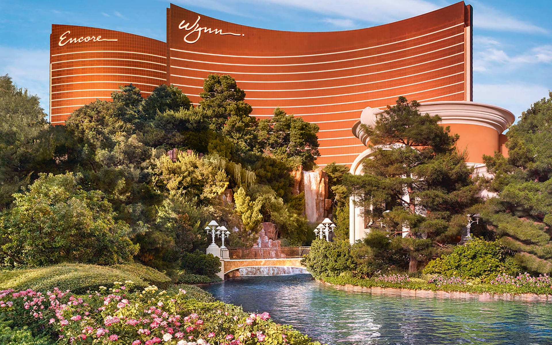 Wynn Las Vegas: exterior wynn las vegas hotelgebäude pflanzen