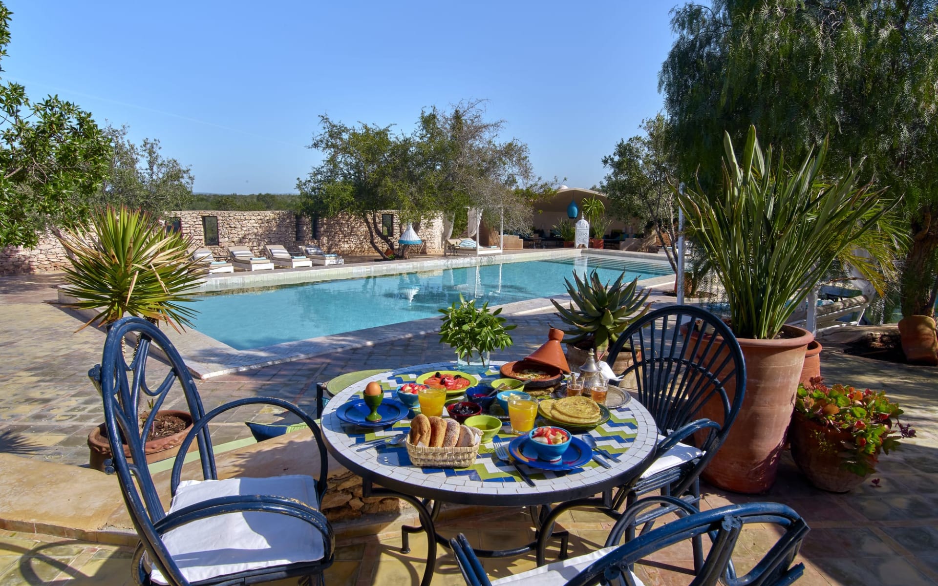 Les Jardins de Villa Maroc in Essaouira:  breakfast