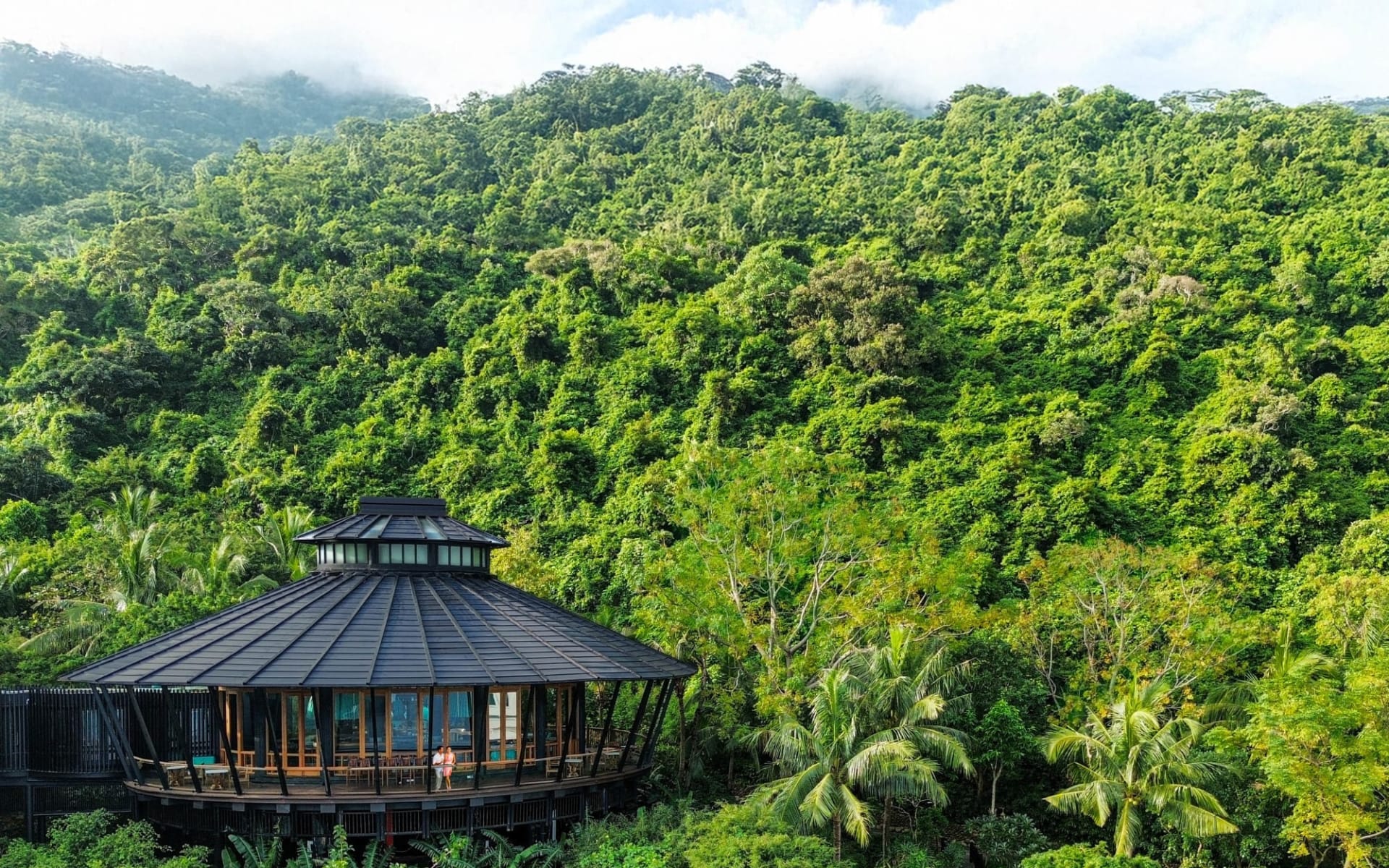 InterContinental Danang Sun Peninsula Resort:  Tingara restaurant perched on the rainforest mountainside