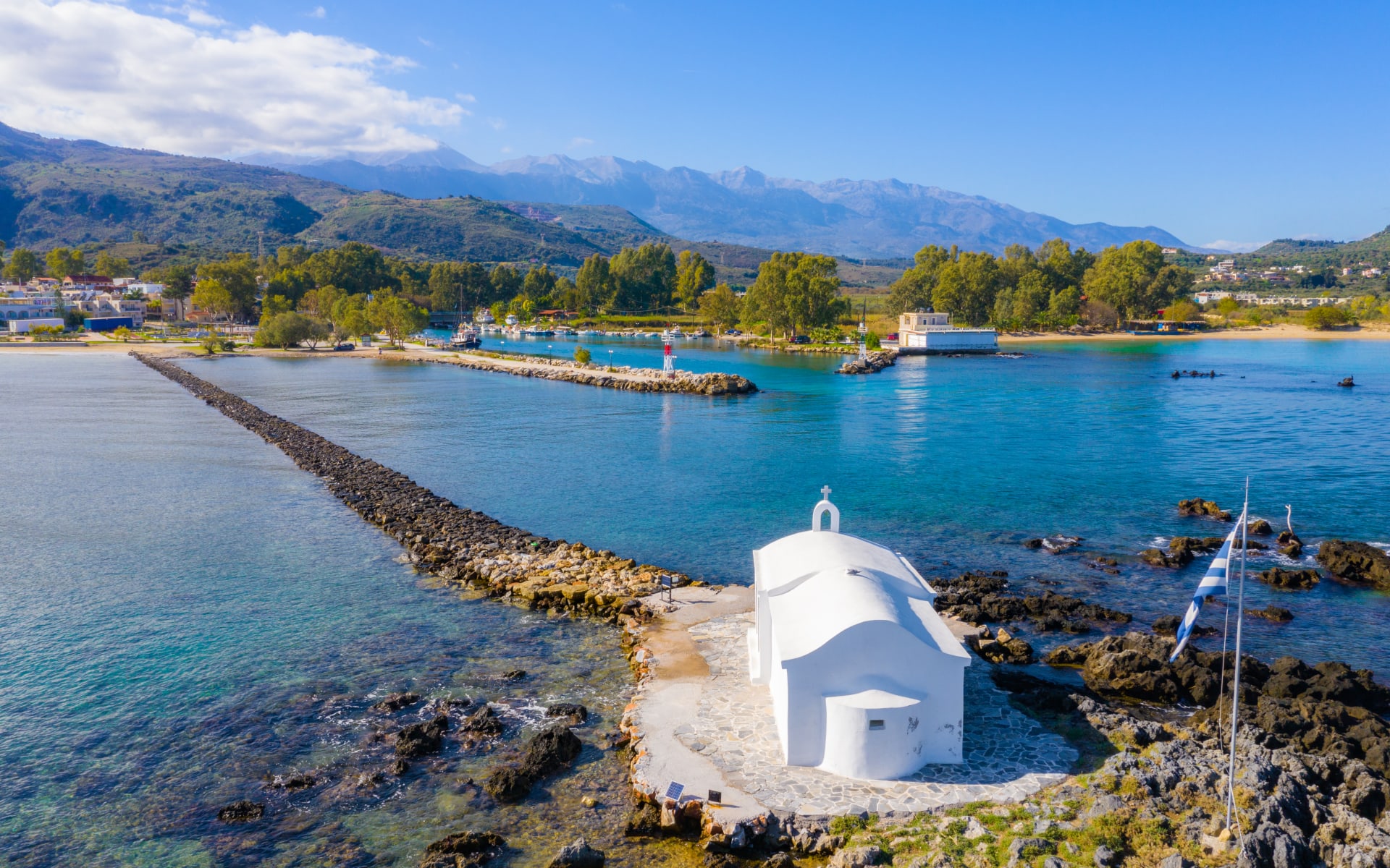 Badeferien im Pilot Beach Resort ab Chania: Georgioupolis Agios Nikolaios Kapelle Kreta GR