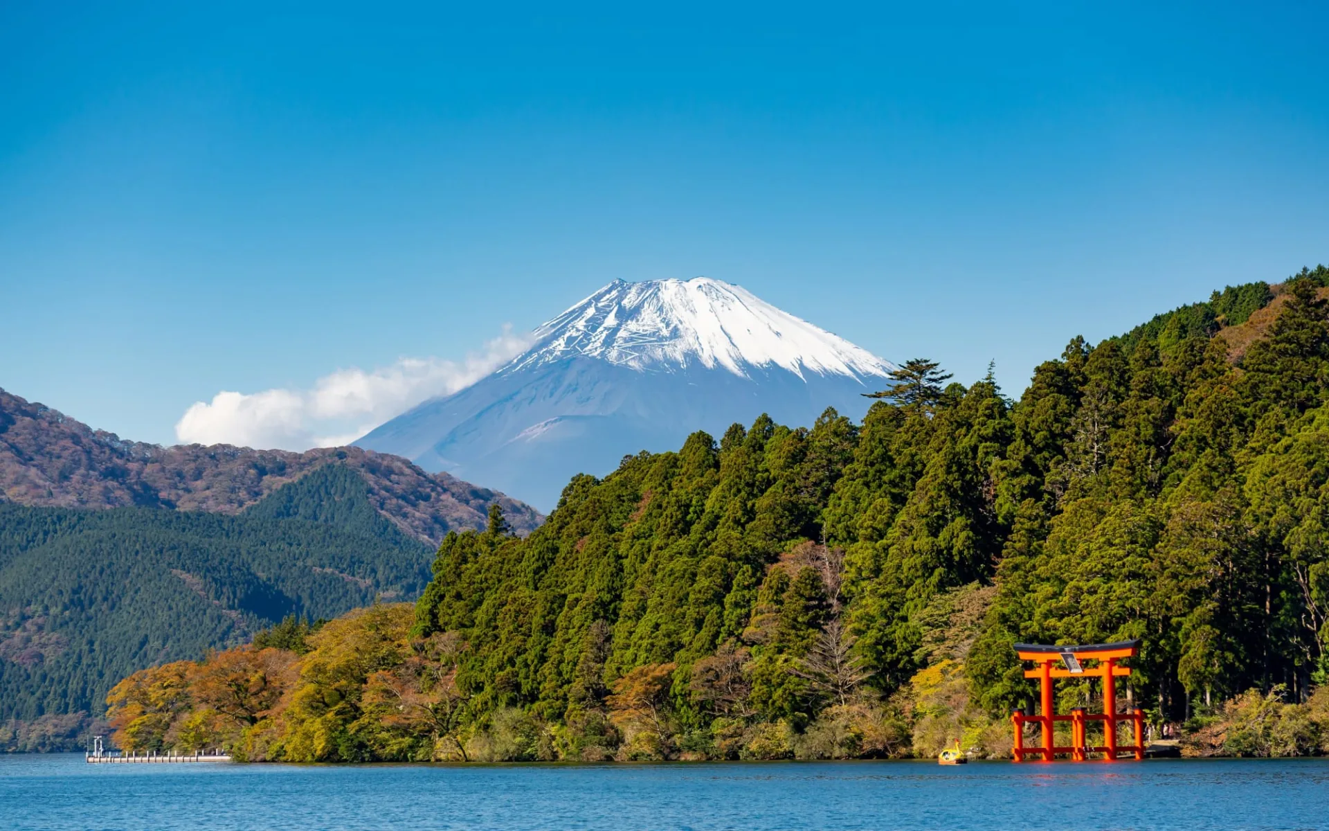 Kontrastreiches Japan ab Tokio: Lake Ashi view in Hakone