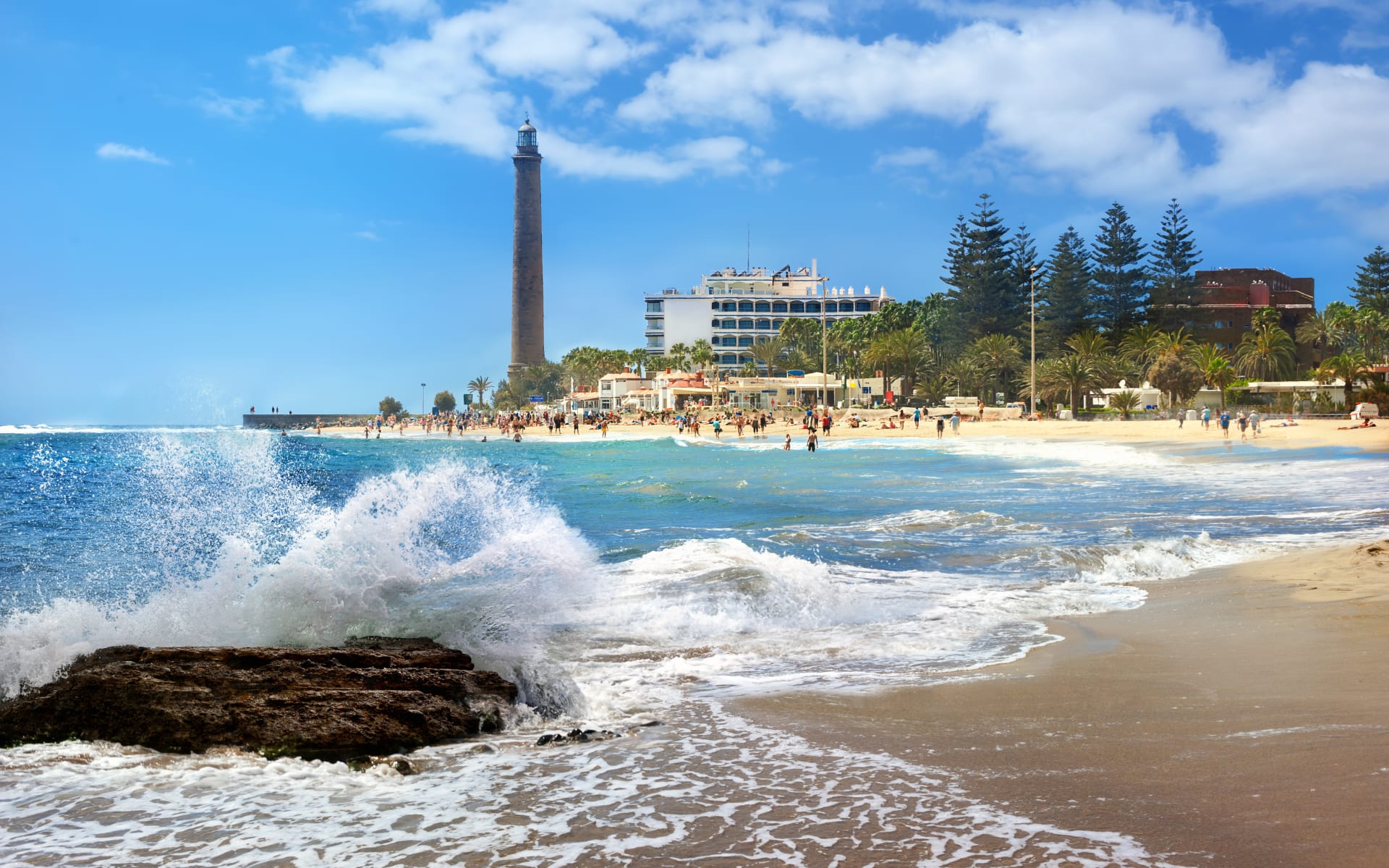 Badeferien im Lopesan Baobab Resort ab Gran Canaria: Leuchtturm Mapalomas Gran Canaria