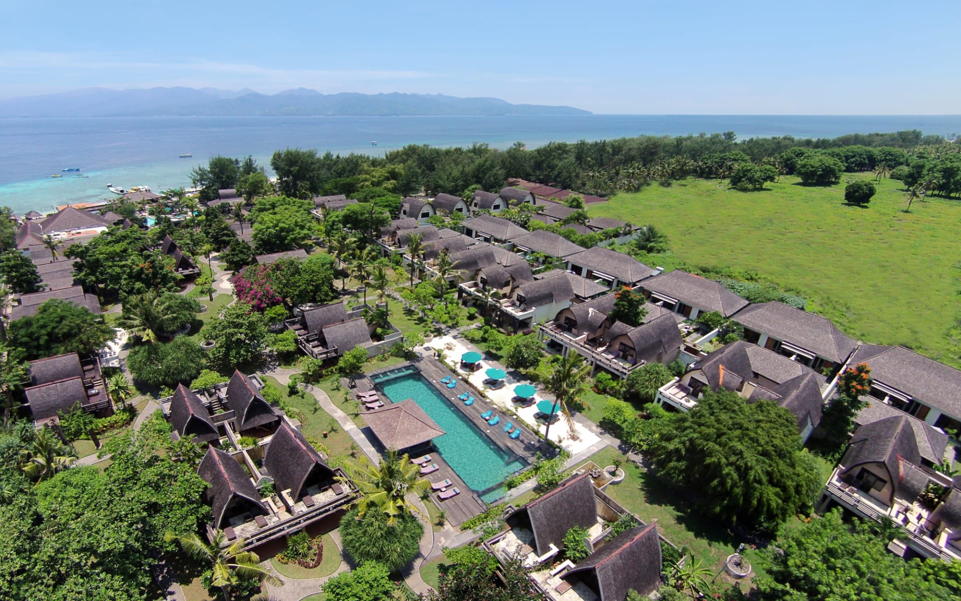 Vila Ombak in Gili: Birds view