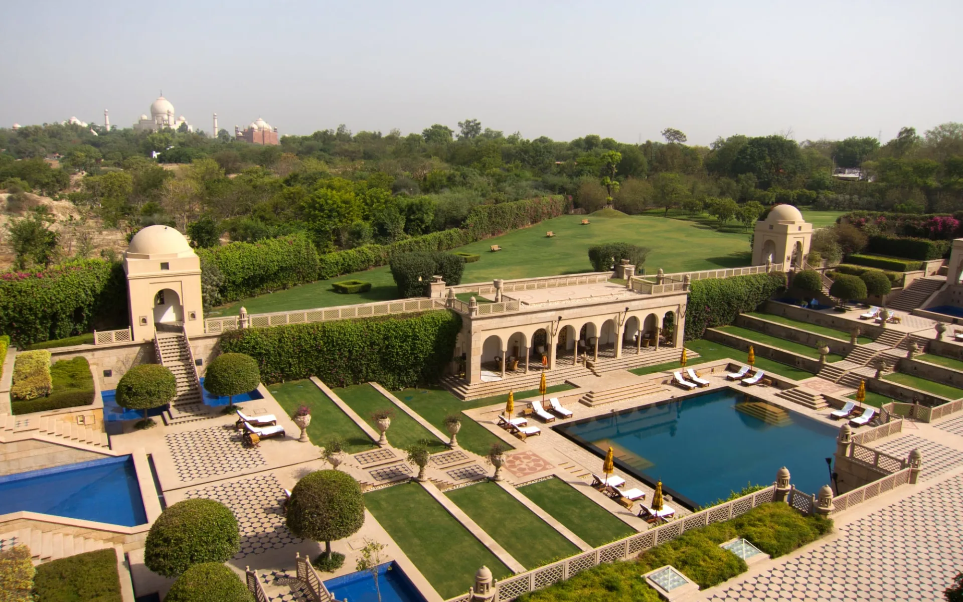 The Oberoi Amarvilas in Agra: Aerial View