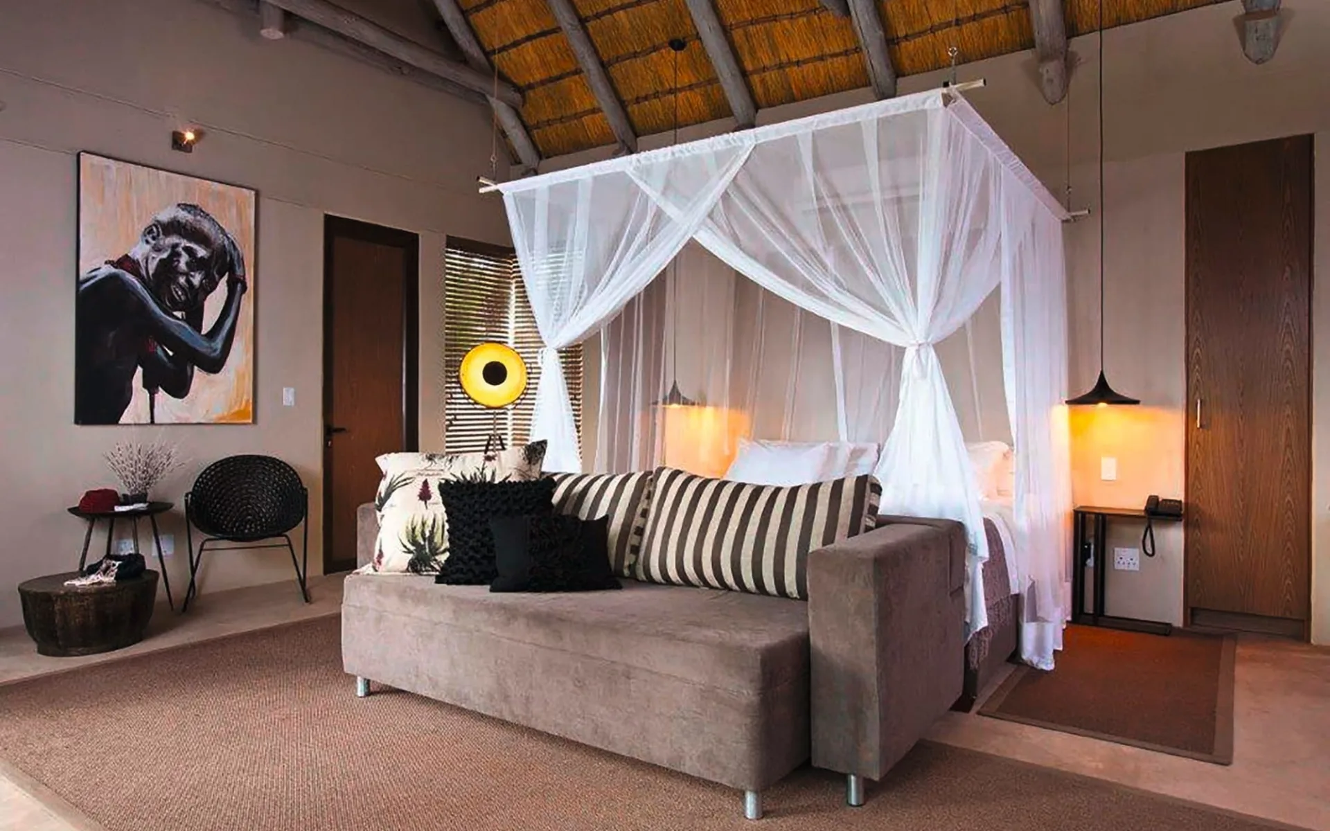 Popa Falls Resort in Zambesi (Caprivi): Popa Falls Resort - Zimmer mit Queenbed
