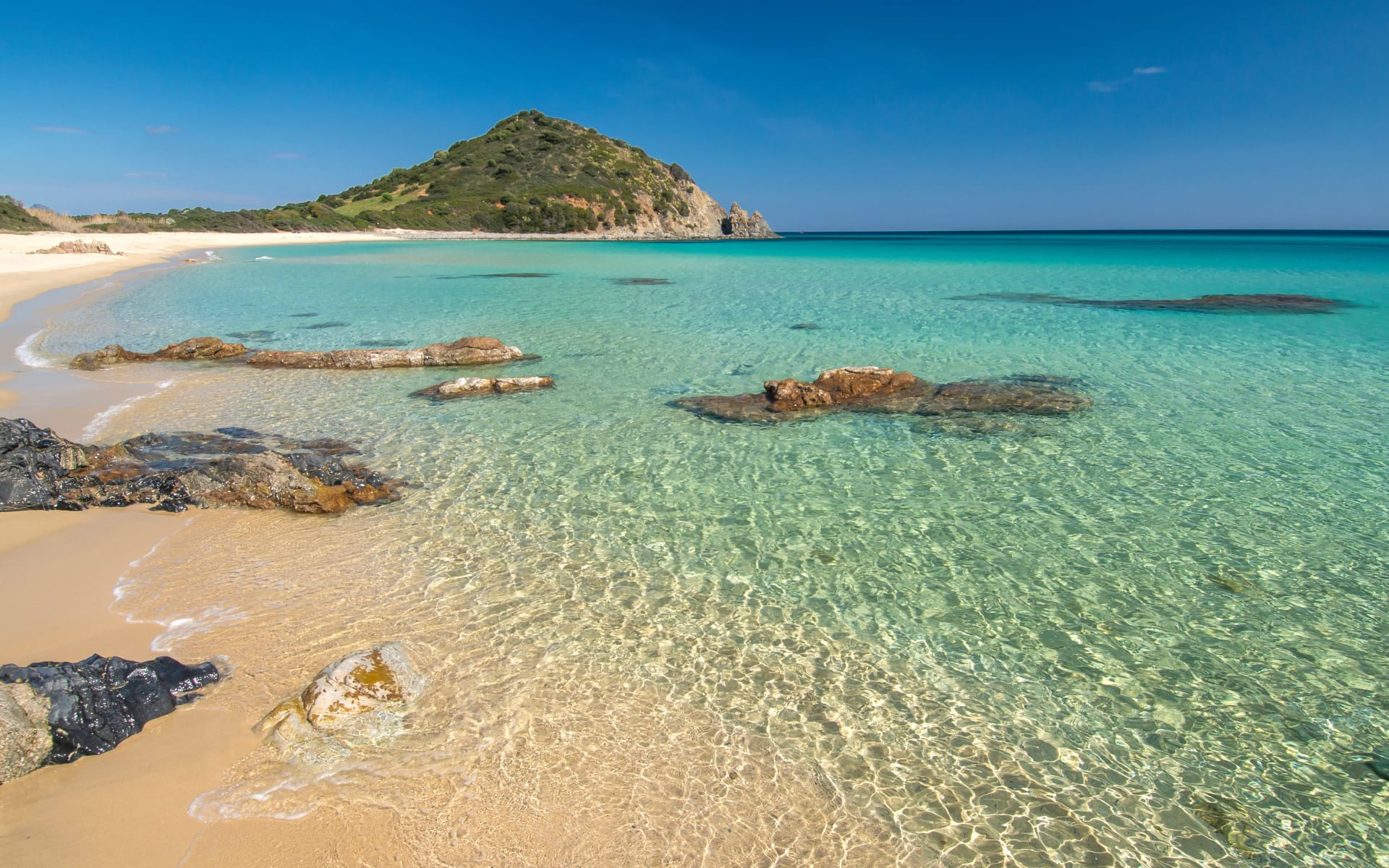 Badeferien im La Villa del Re ab Südsardinien: Sardinien_Castiadas_Strand_