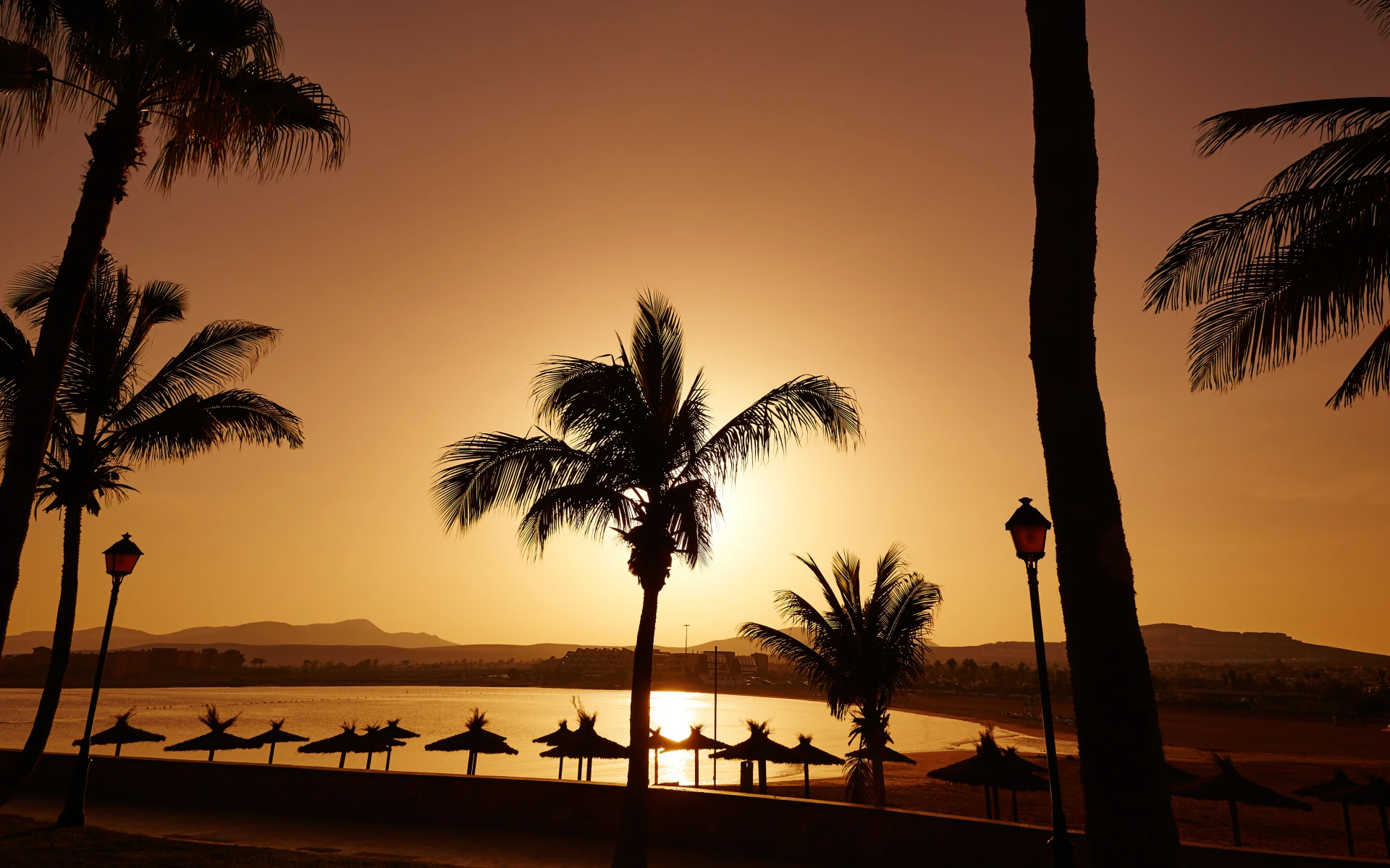 Badeferien im Barceló Fuerteventura Castillo: Sonnenuntergang Caleta de Fuste Fuerteventura