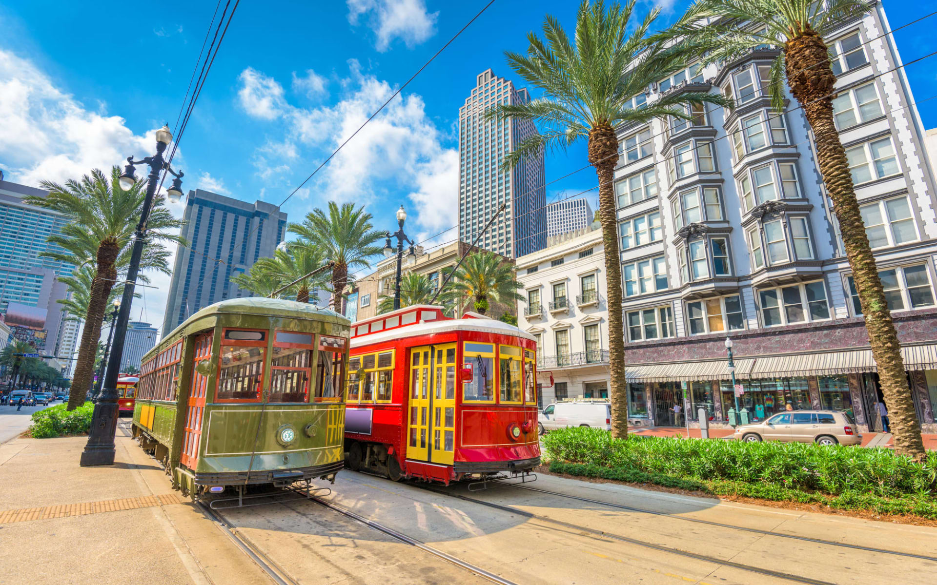 Individuelle Bahnreise – City of New Orleans ab Chicago: Streetcars_NewOrleans