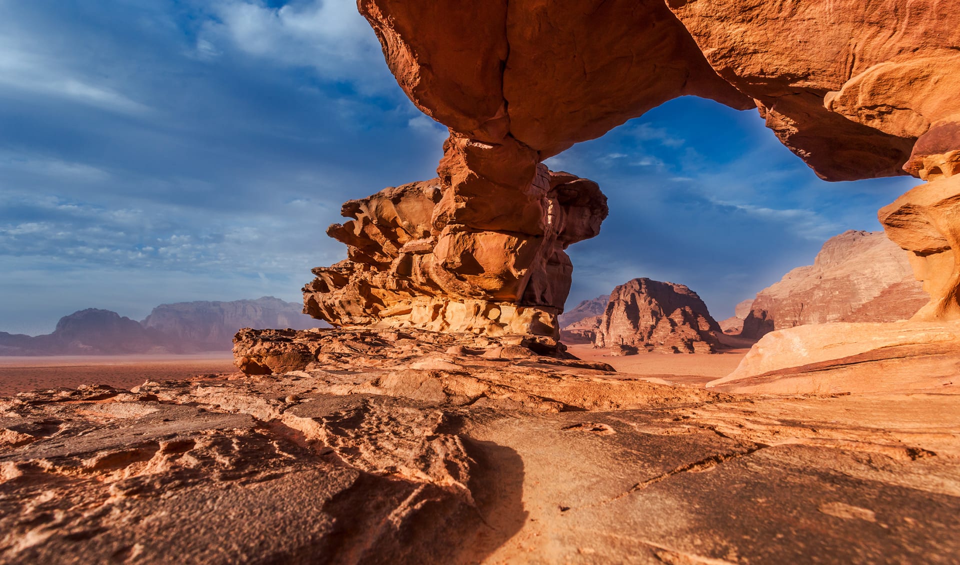 Wadi Rum Steinbrücke, Jordanien