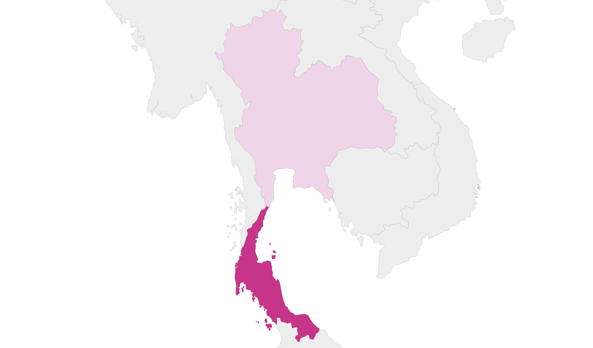 Karte Thailand Region Süd-Thailand