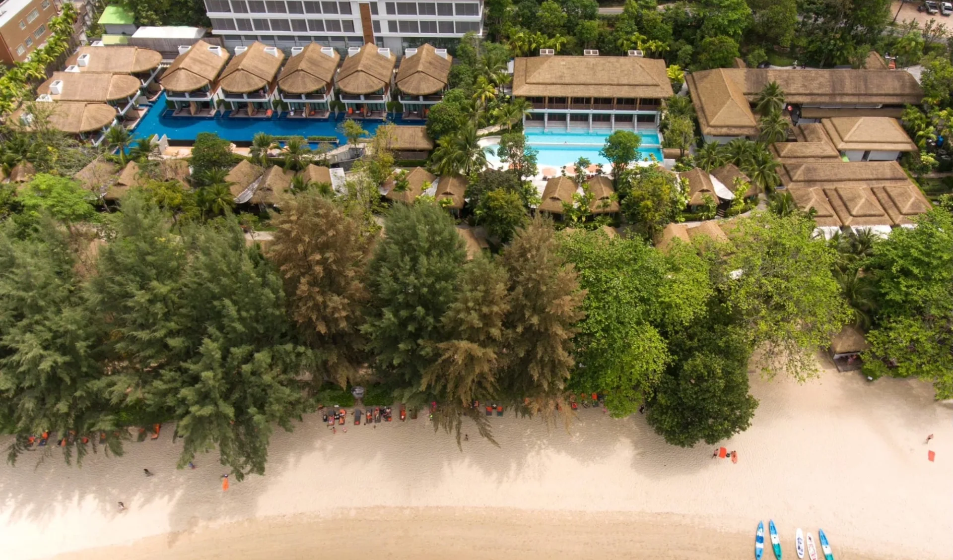 Tup Kaek Sunset Beach Resort in Krabi: exterior: Overview Areal | Beach