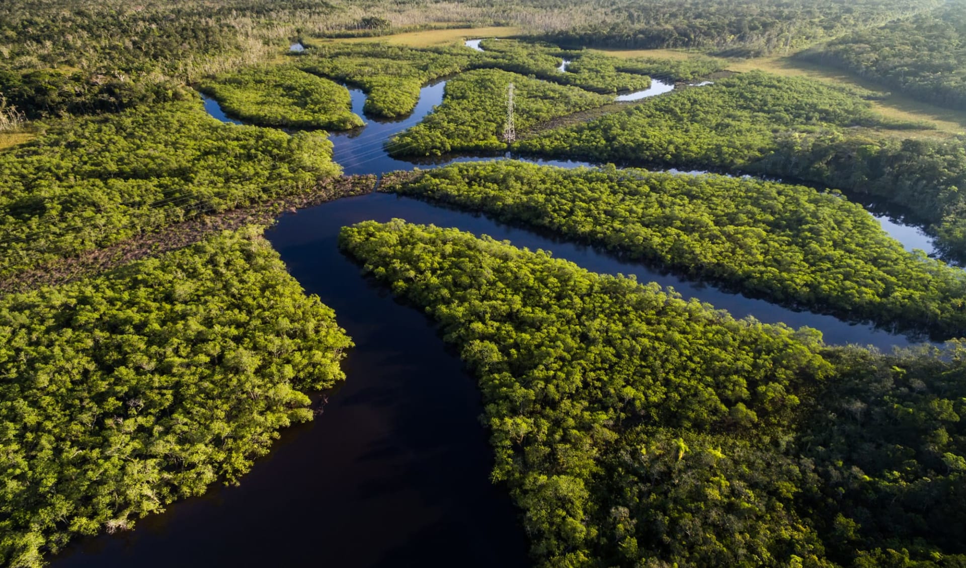 Iberostar / Rio Solimoes Programm ab Manaus: Brasilien - Amazonas - Fluss Vogelperspektive