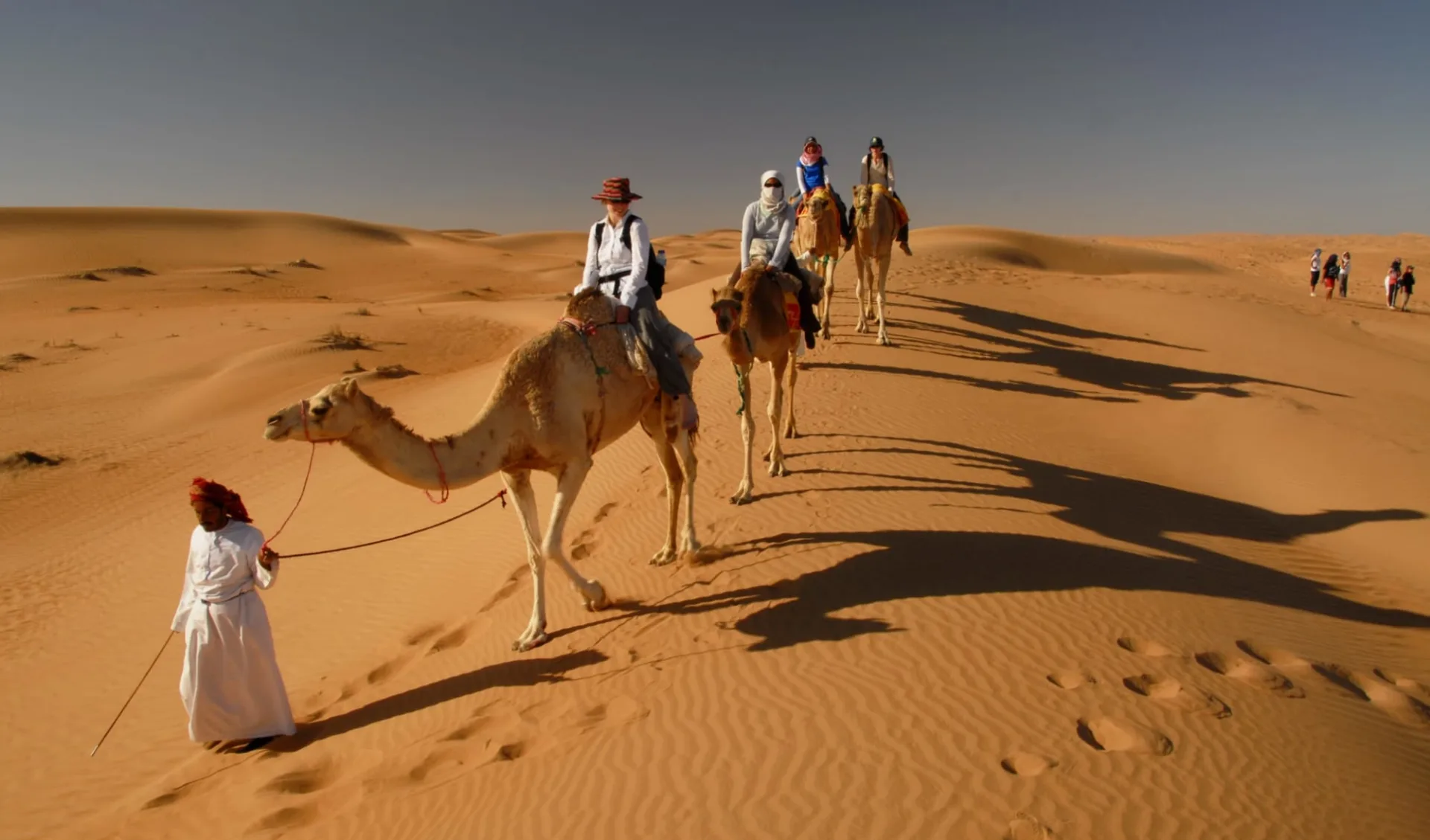 Best of Oman ab Muscat: Camel riding at Wahiba Sands