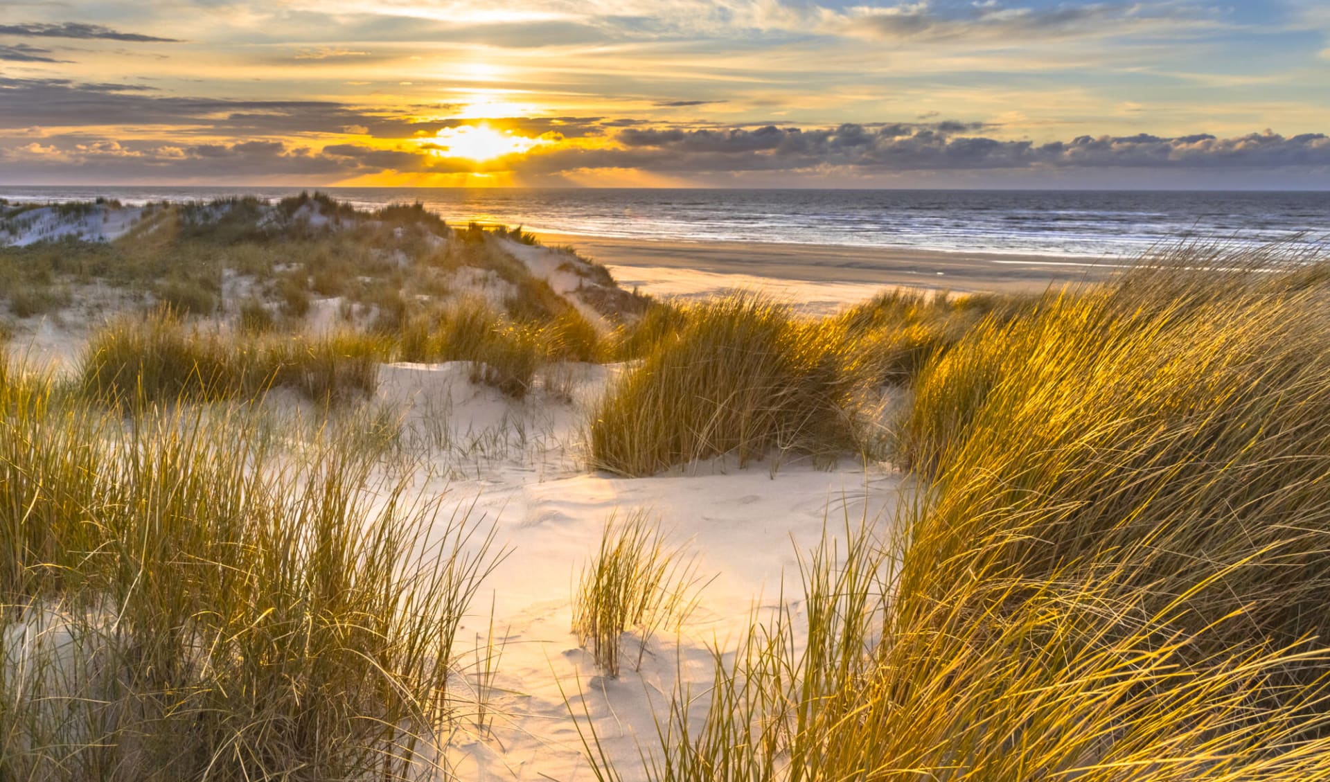 Badeferien im Upstalsboom Wyk auf Föhr ab Kiel: Deutschland_Sonnenuntergang_Nordsee