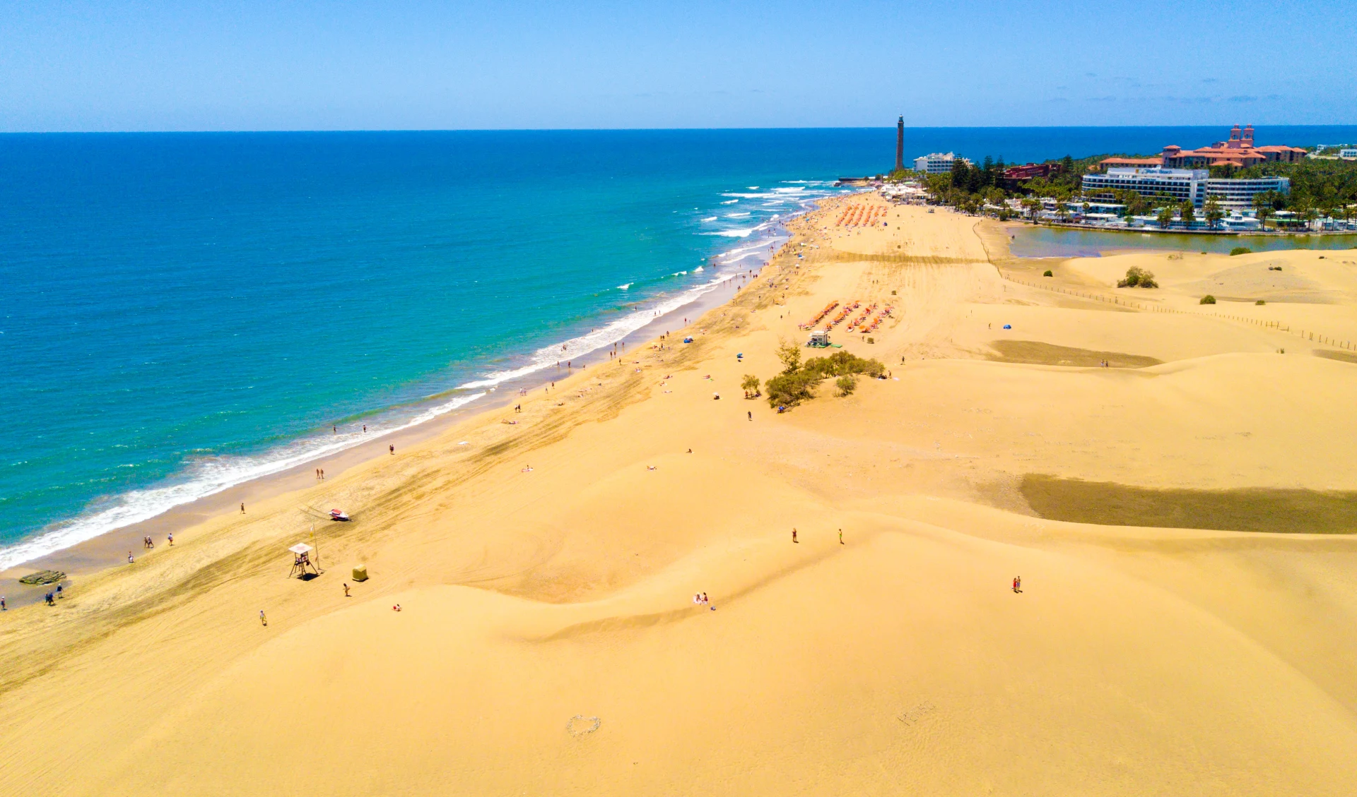 Badeferien im Hotel Faro, a Lopesan Collection Hotel ab Gran Canaria: Dünen von oben Maspalomas Gran Canaria