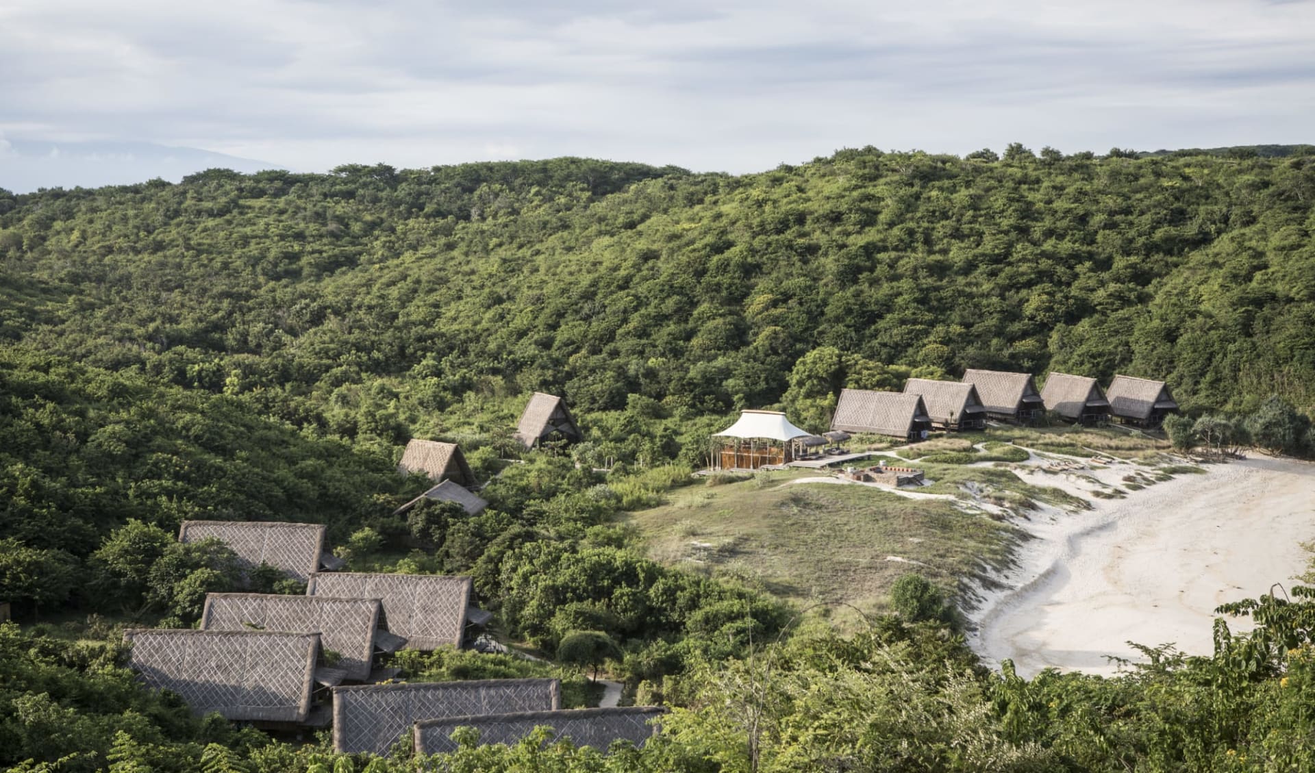 Jeeva Beloam Beach Camp in Lombok: Aerial view