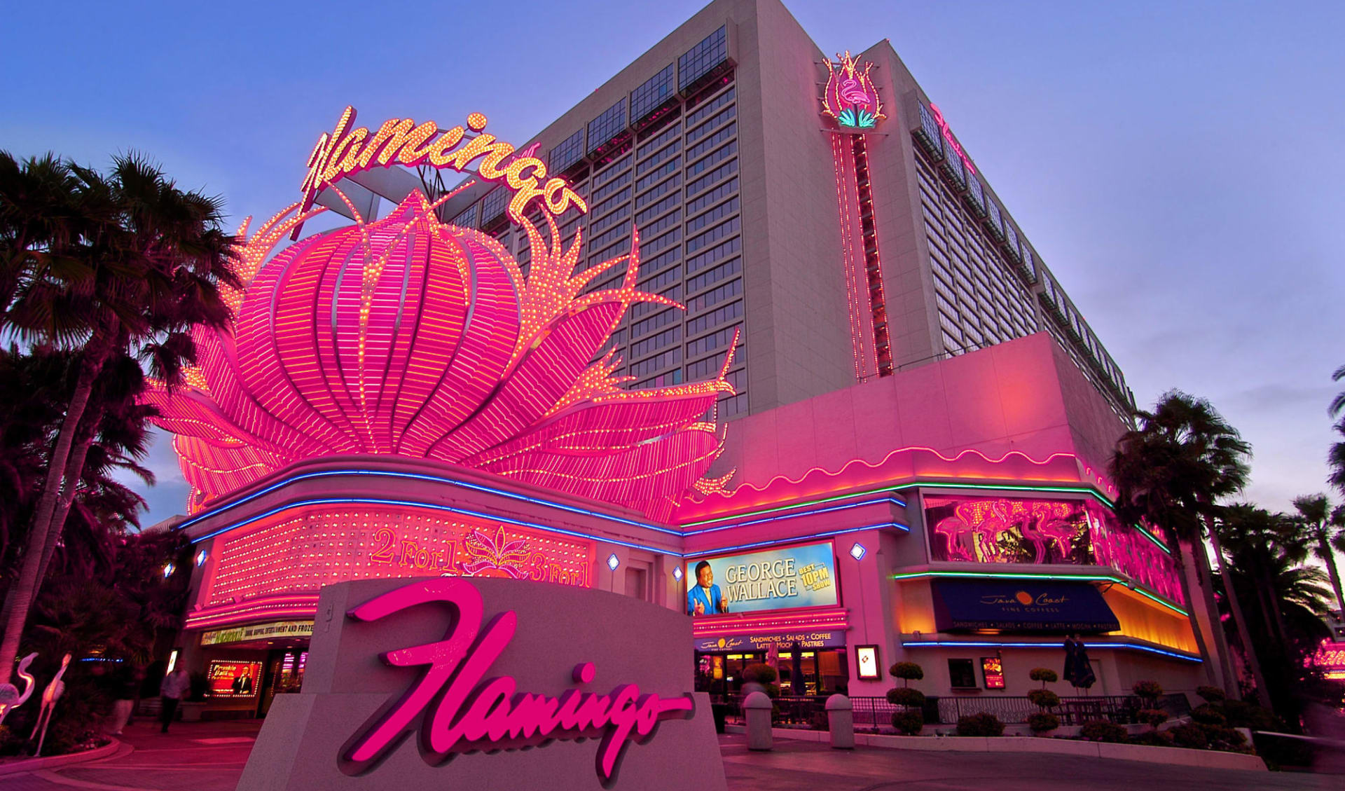 Flamingo Las Vegas:  Flamingo Las Vegas - exterior in the evening