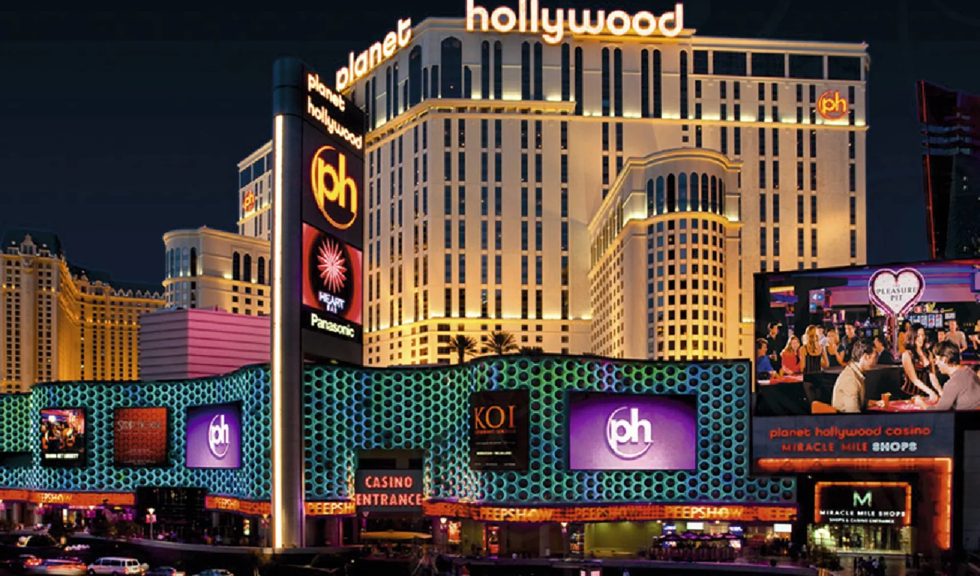 Planet Hollywood Resort & Casino in Las Vegas:  Planet Hollywood - Hotelansicht