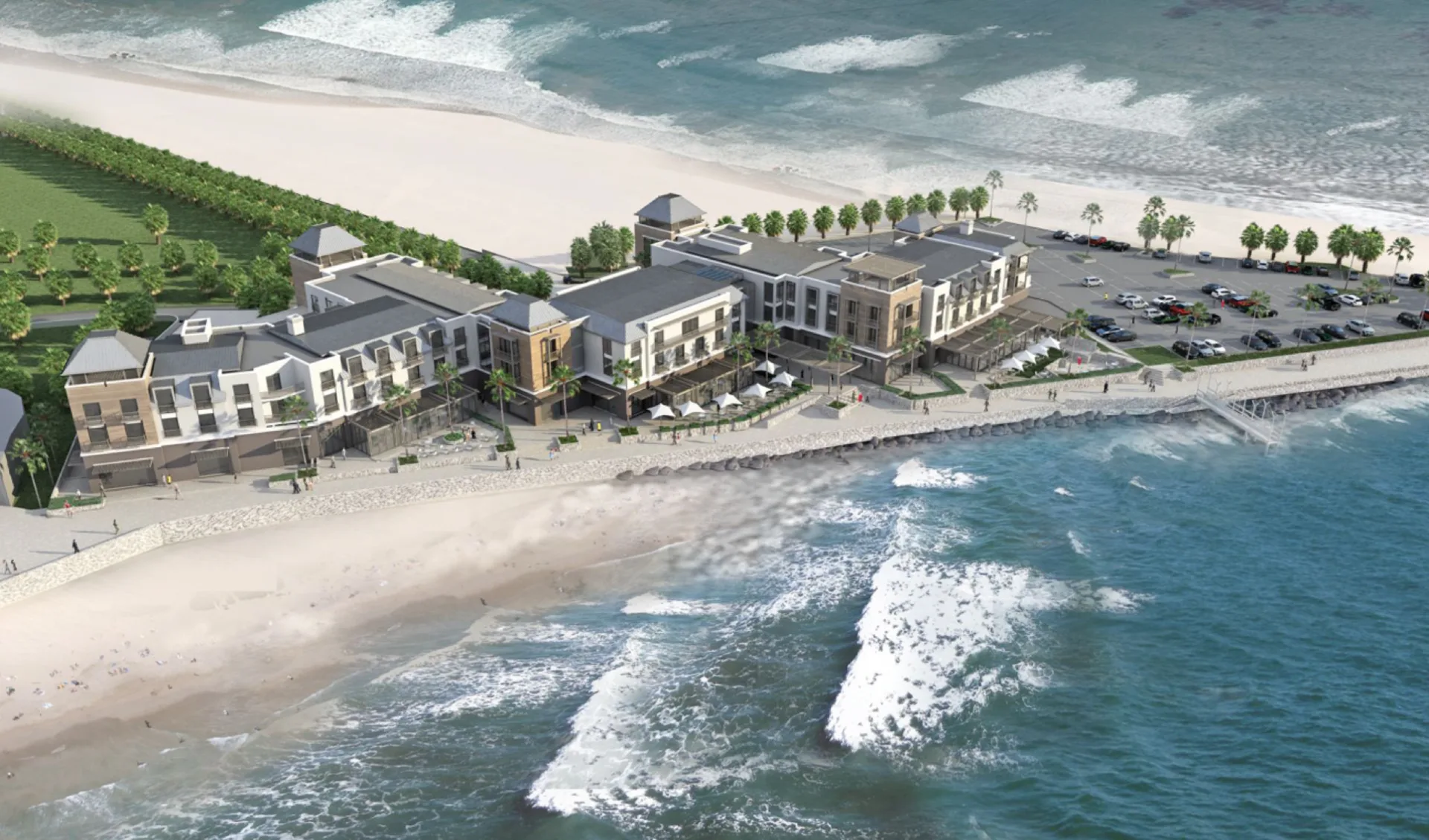 Strand Hotel in Swakopmund: Exterior Strand Hotel Vogelperspektive