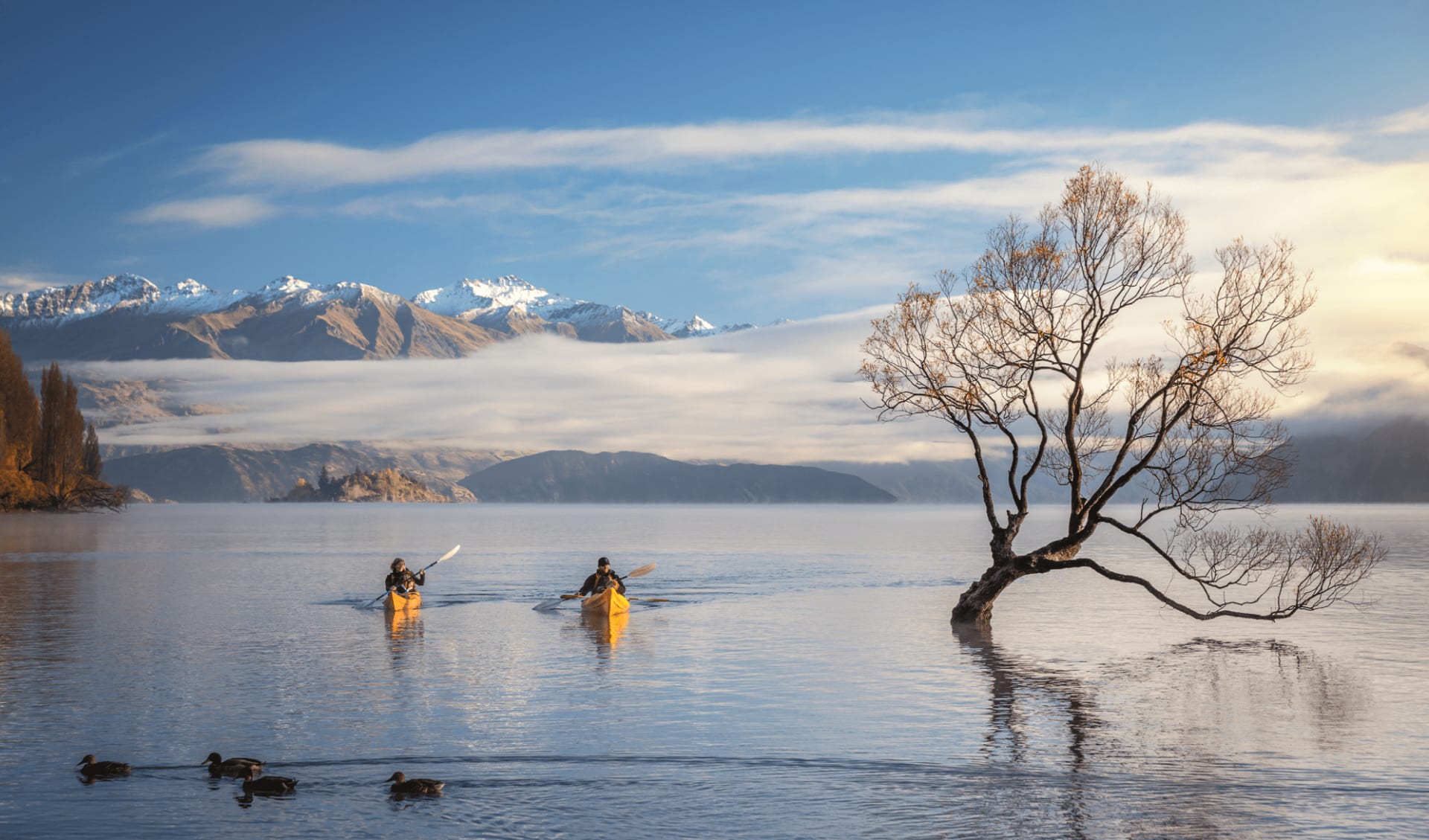 Neuseeland Aktiv Entdecken ab Queenstown: Kajak_Lake_Wanaka_Südinsel_Neuseeland