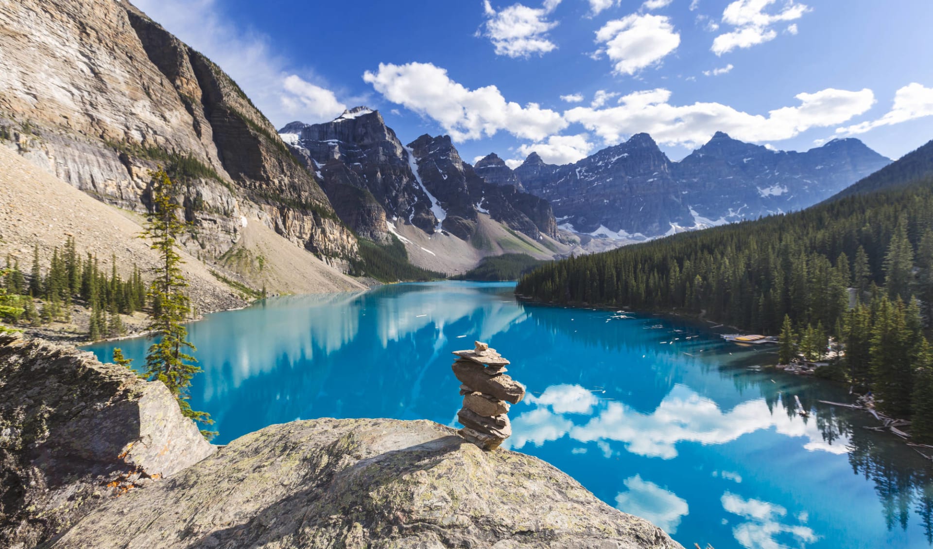 Kanadische Kontraste ab Toronto: Kanada - Banff Nationalpark - Moraine Lake Panorama