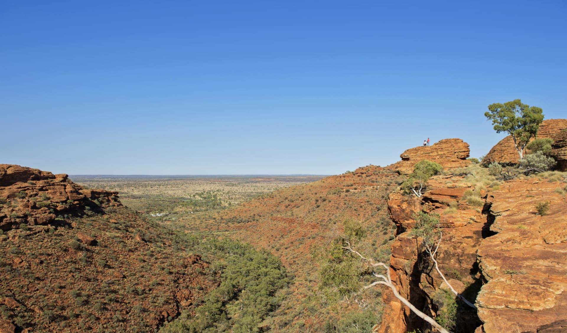 AAT Kings: Kata Tjuta, Uluru & Kings Canyon ab Alice Springs: Kings Canyon - Blick auf Ebene