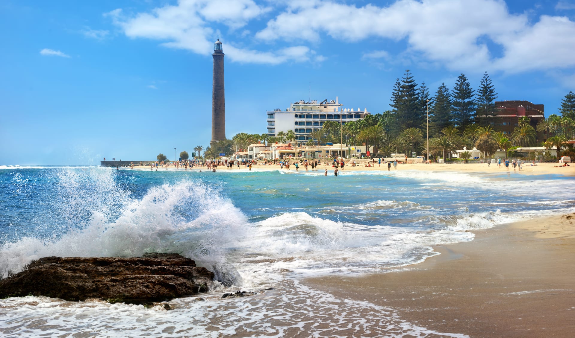 Badeferien im Lopesan Baobab Resort ab Gran Canaria: Leuchtturm Mapalomas Gran Canaria