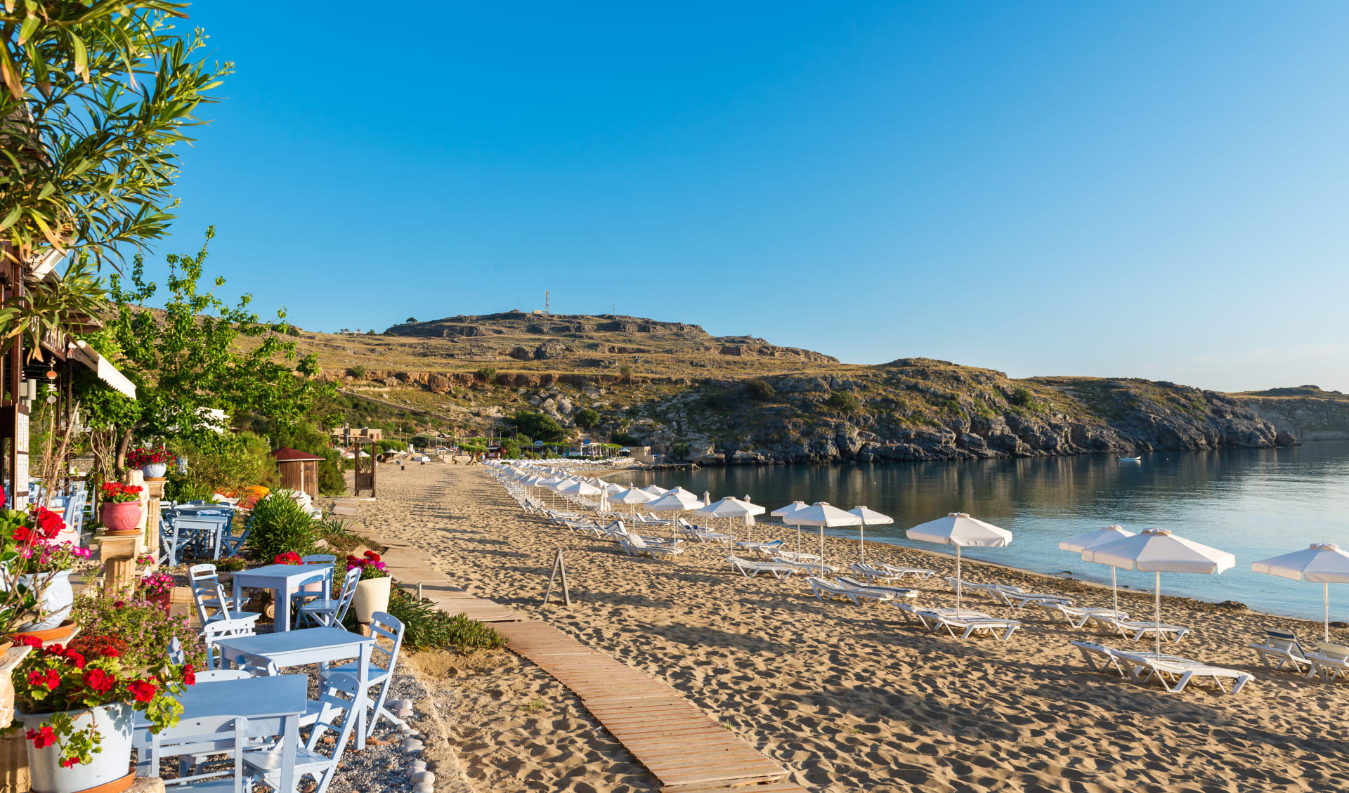 Badeferien im Lindos Mare, Seaside Hotel ab Rhodos: Lindos Beach Rhodos Griechenland