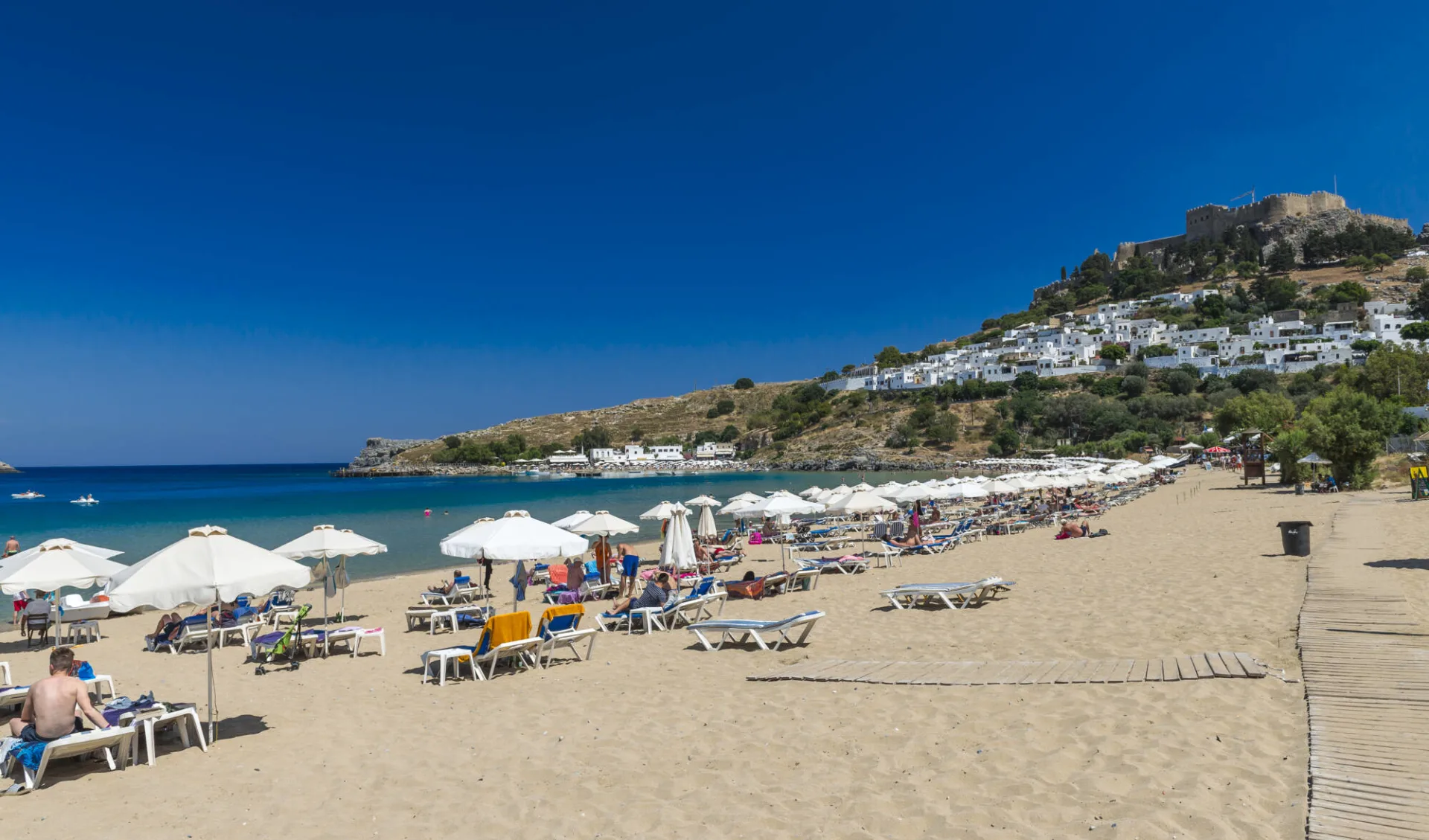 Badeferien im Lindos Mare, Seaside Hotel ab Rhodos: Lindos Strand Rhodos Griechenland