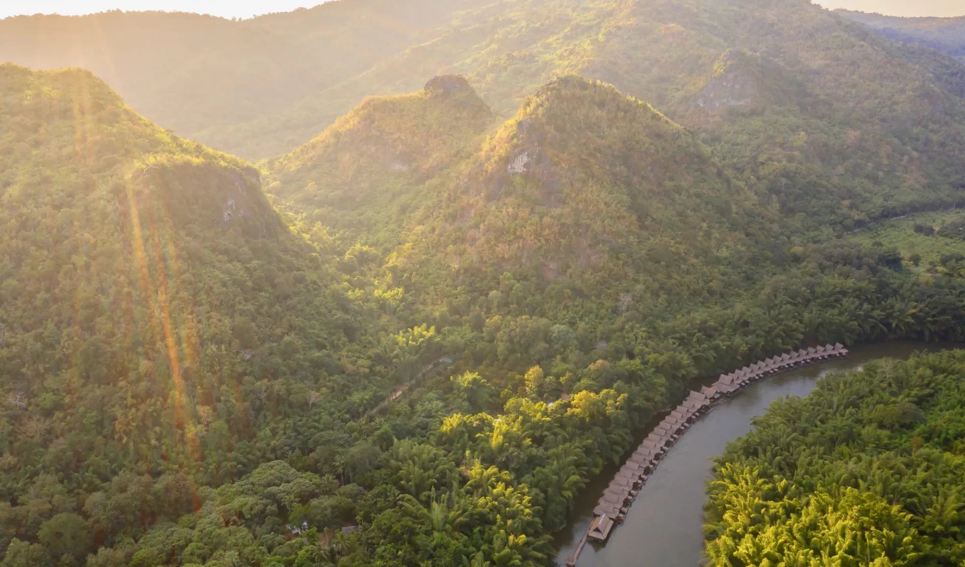 River Kwai Soft Adventure ab Bangkok: location: aerial view