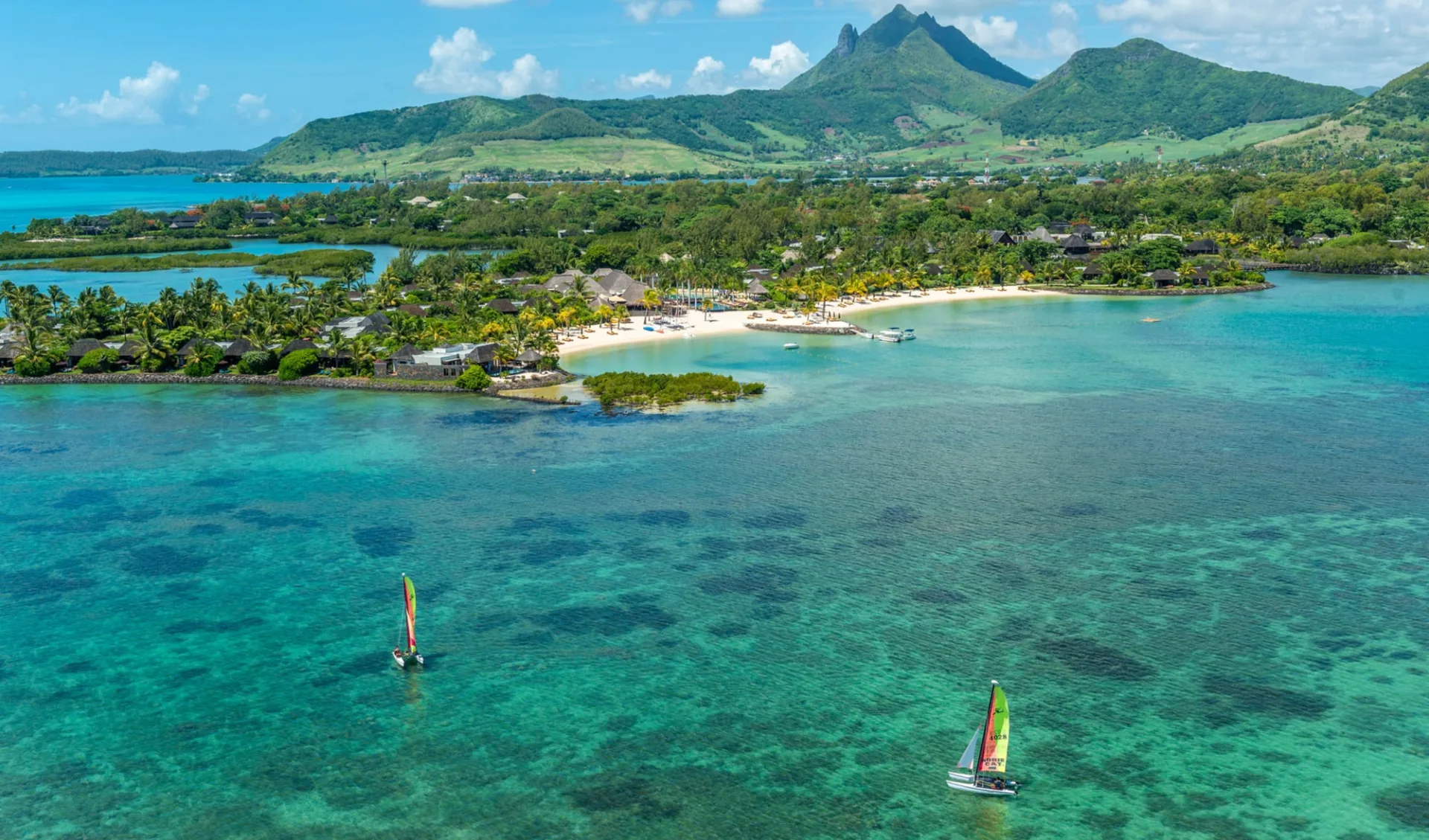 Four Seasons Resort Mauritius at Anahita in Beau Champ:  Aerial view - Bambou