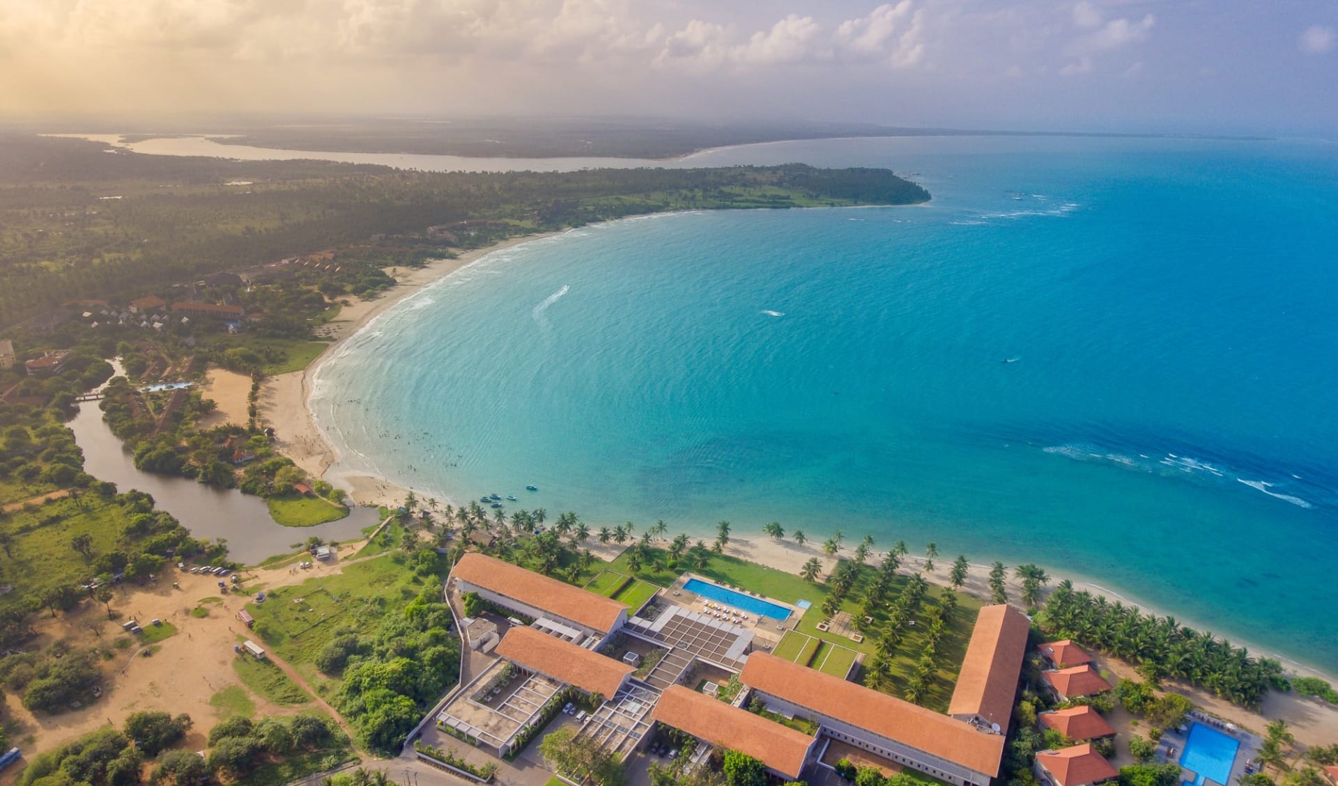 Amaya Beach in Passekudah: drone shot