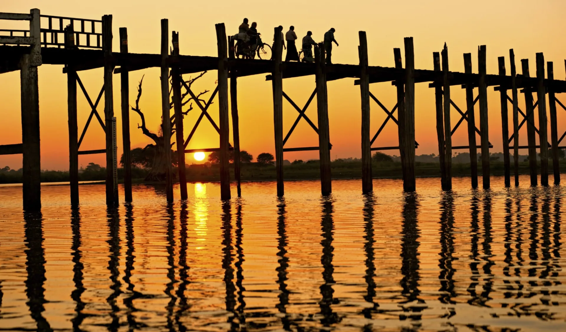 Das Goldene Land ab Yangon: Mandalay Amarapura U-Bein Bridge