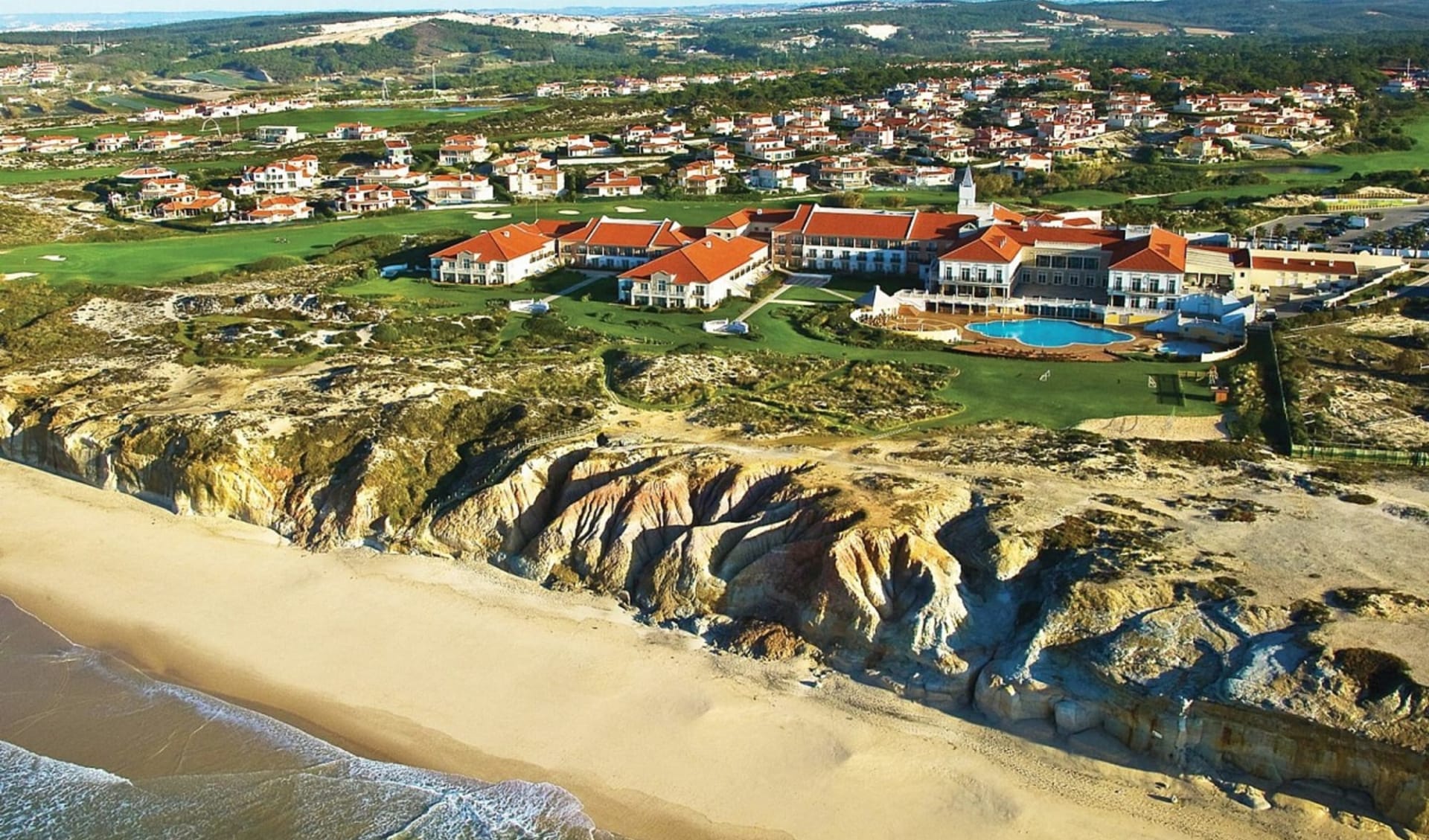 19.04. - 26.04.2026 Trainingswoche Praia D'El Rey/Lissabon mit PGA Pro Florence Weiss ab Cascais: Marriott Praia D'El Rey_Drone