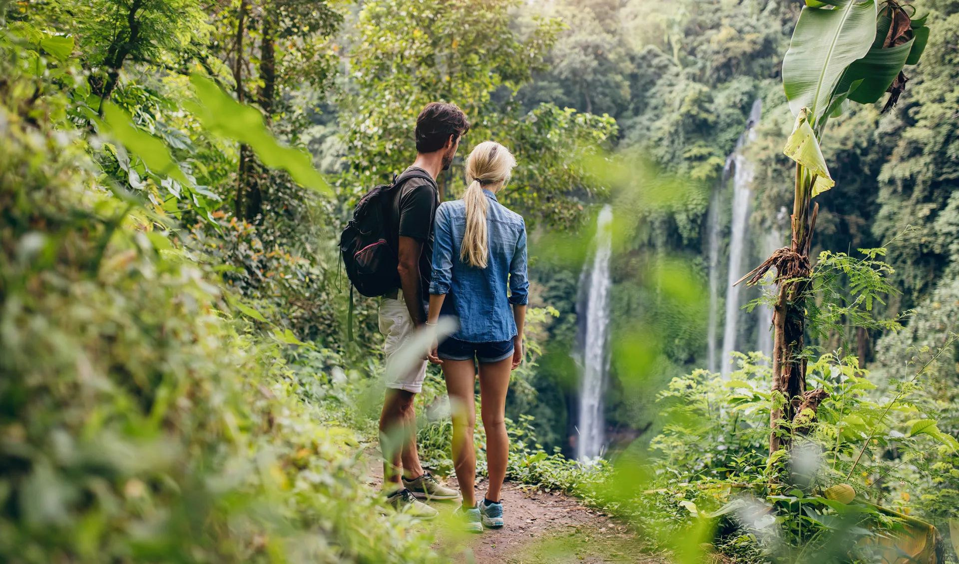 Flitterwochen, Wandern, Langevin River, Wasserfall, La Reunion