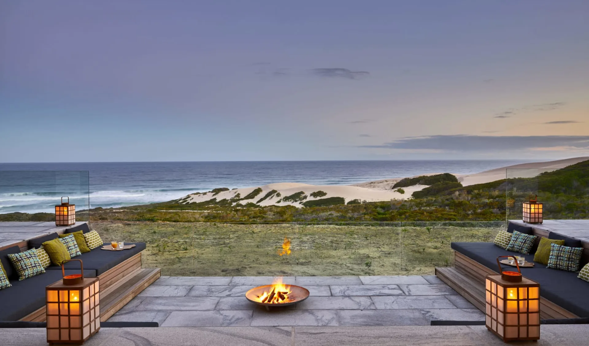 Morukuru Beach Lodge in De Hoop Nature Reserve: Morukuru Beach Lodge Fire pit with a view