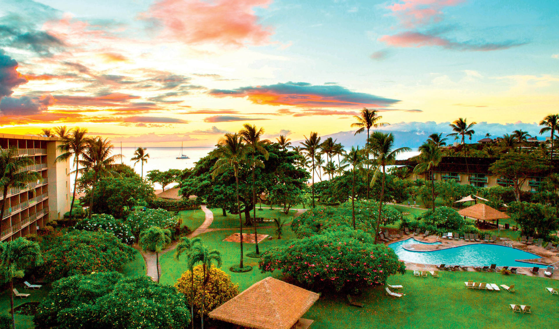 Outrigger Kaanapali Beach Resort in Lahaina - Maui: natur kaanapali beach hotel gartenanlage hotel