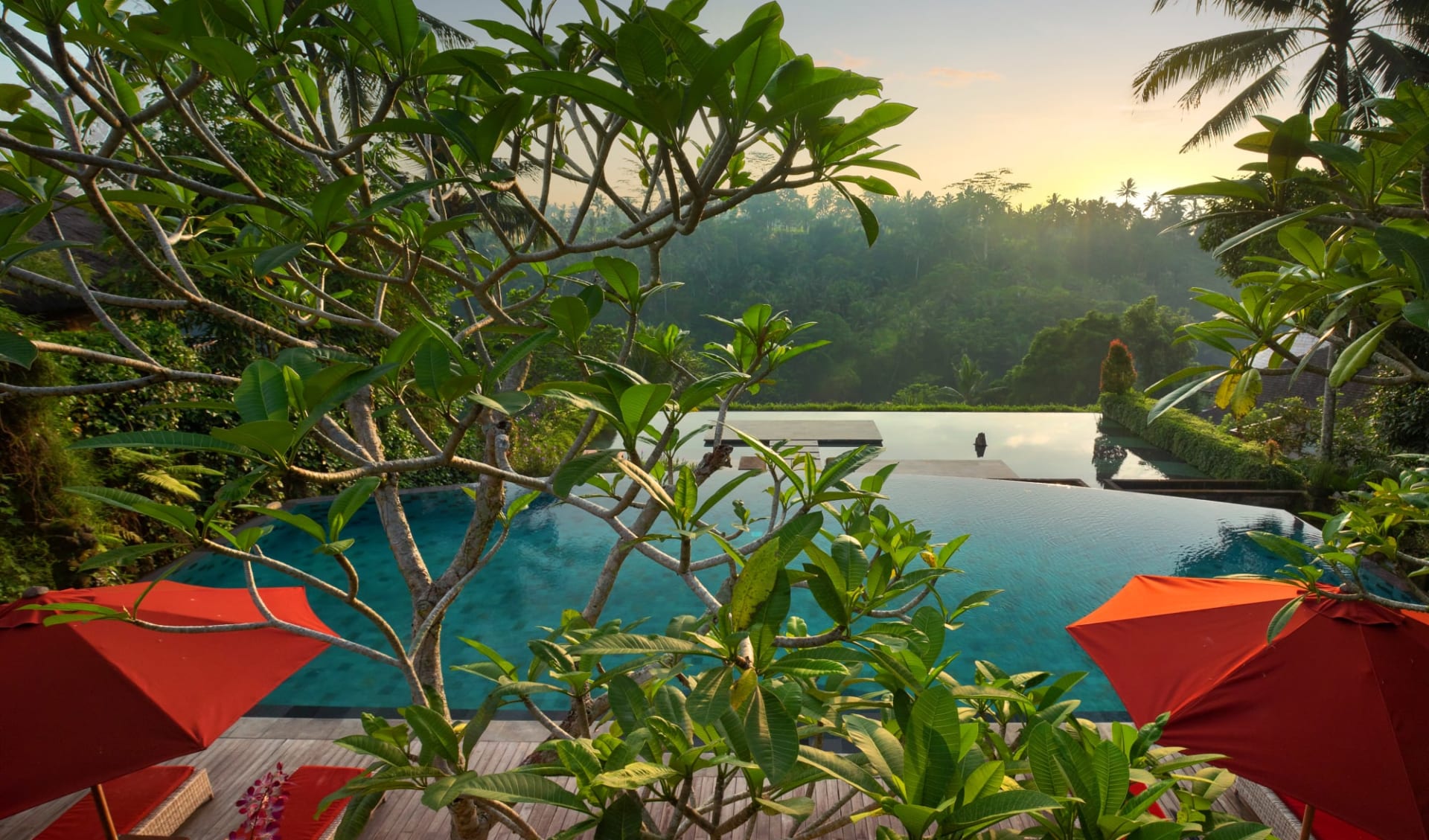 Jannata Resort & Spa in Ubud:  Main Pool & Infinity Pool