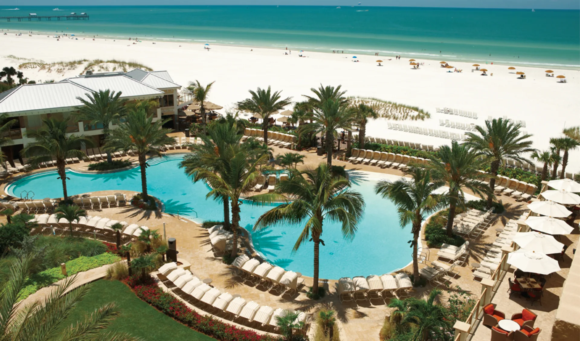 Sandpearl Resort in Clearwater Beach: pool sandpearl resort palmen liegestühle