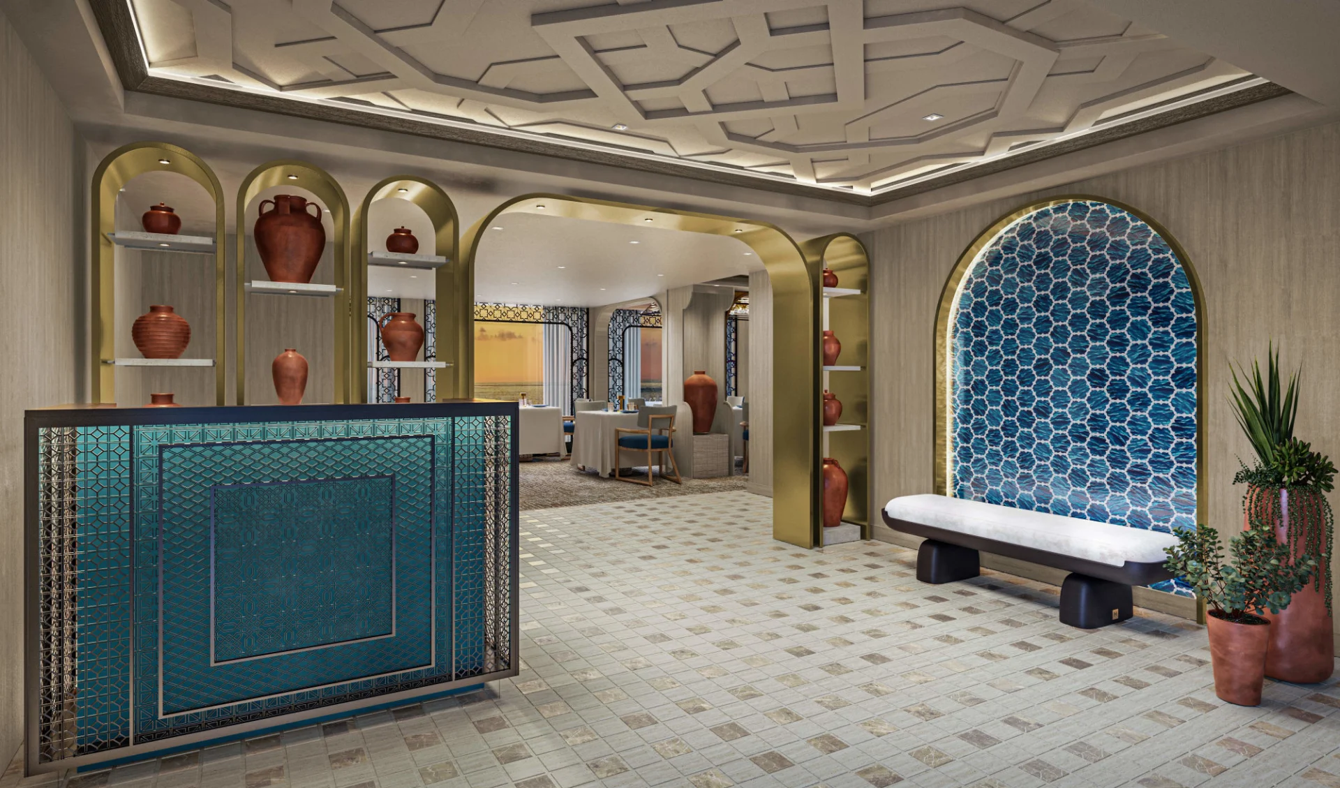 Cartagena und den Panamakanal stillvoll erleben ab Miami: Prestige_MediterraneanRestaurant_Visual1_5K