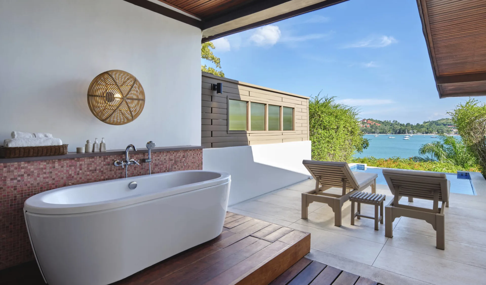 Garrya Tongsai Bay Samui in Ko Samui:  Seaview Hillside Pool Suite | Terrace with the view