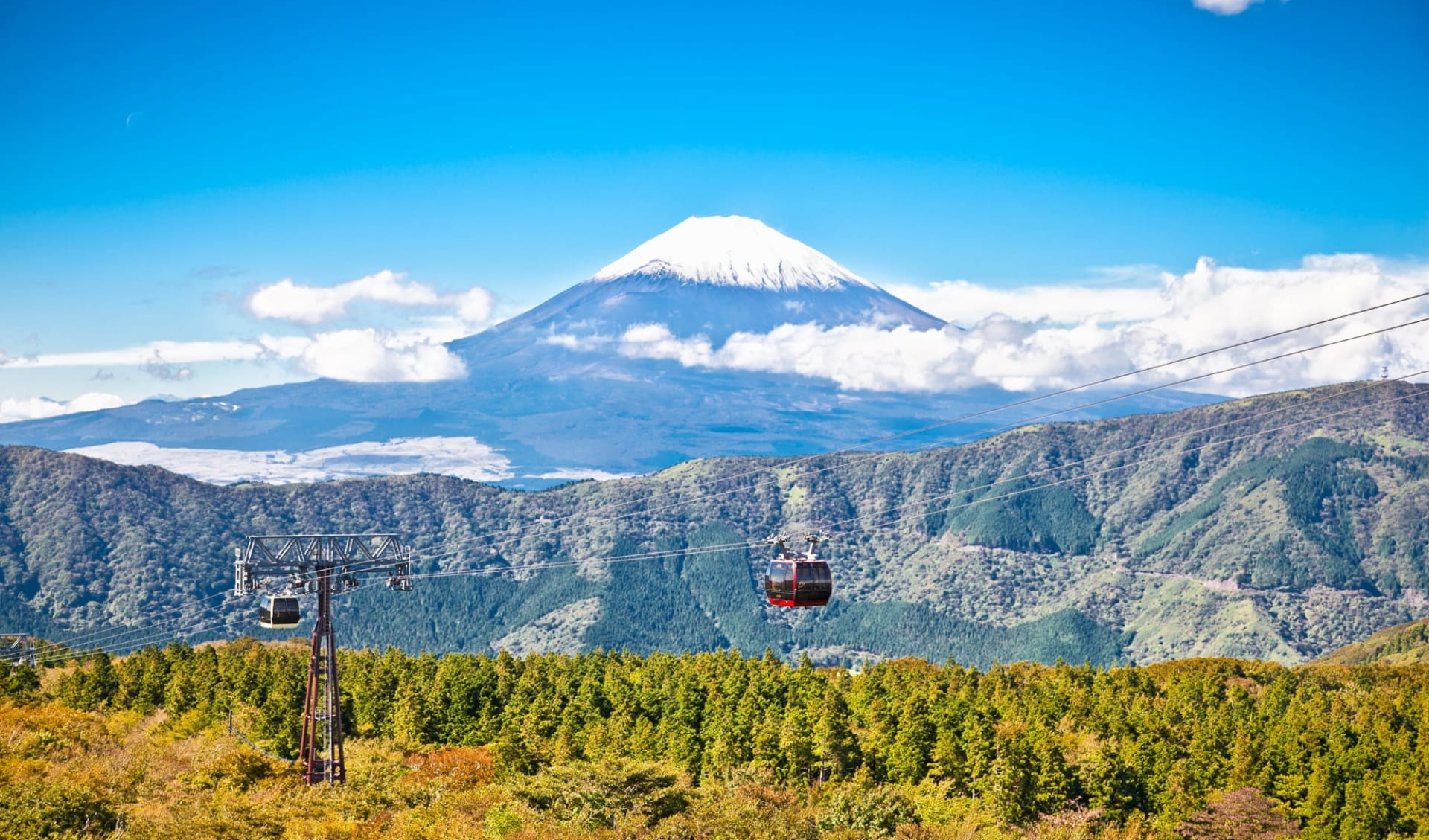 Japan Kompakt ab Tokio: Ropeway and view of Mountain Fuji