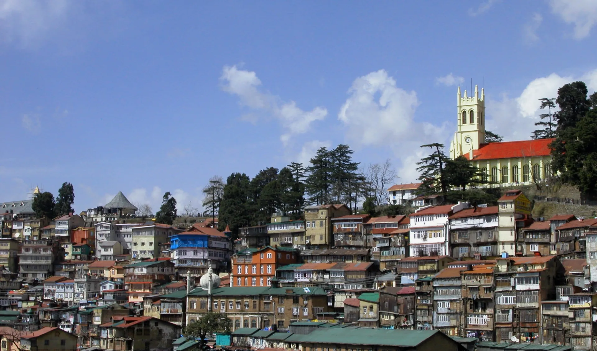 Am Fusse des Himalaya ab Delhi: Shimla: Old Town & Church