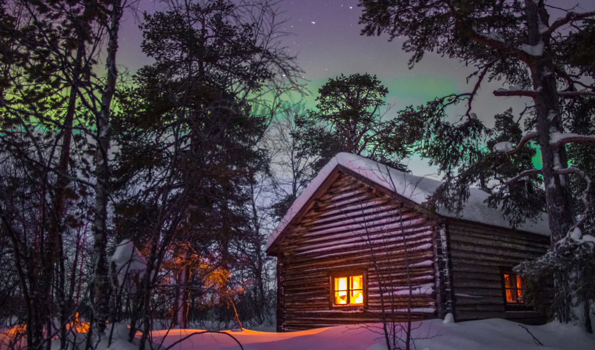 Ferienhaus mit Nordlicht, Reisen mit Kindern, Lappland