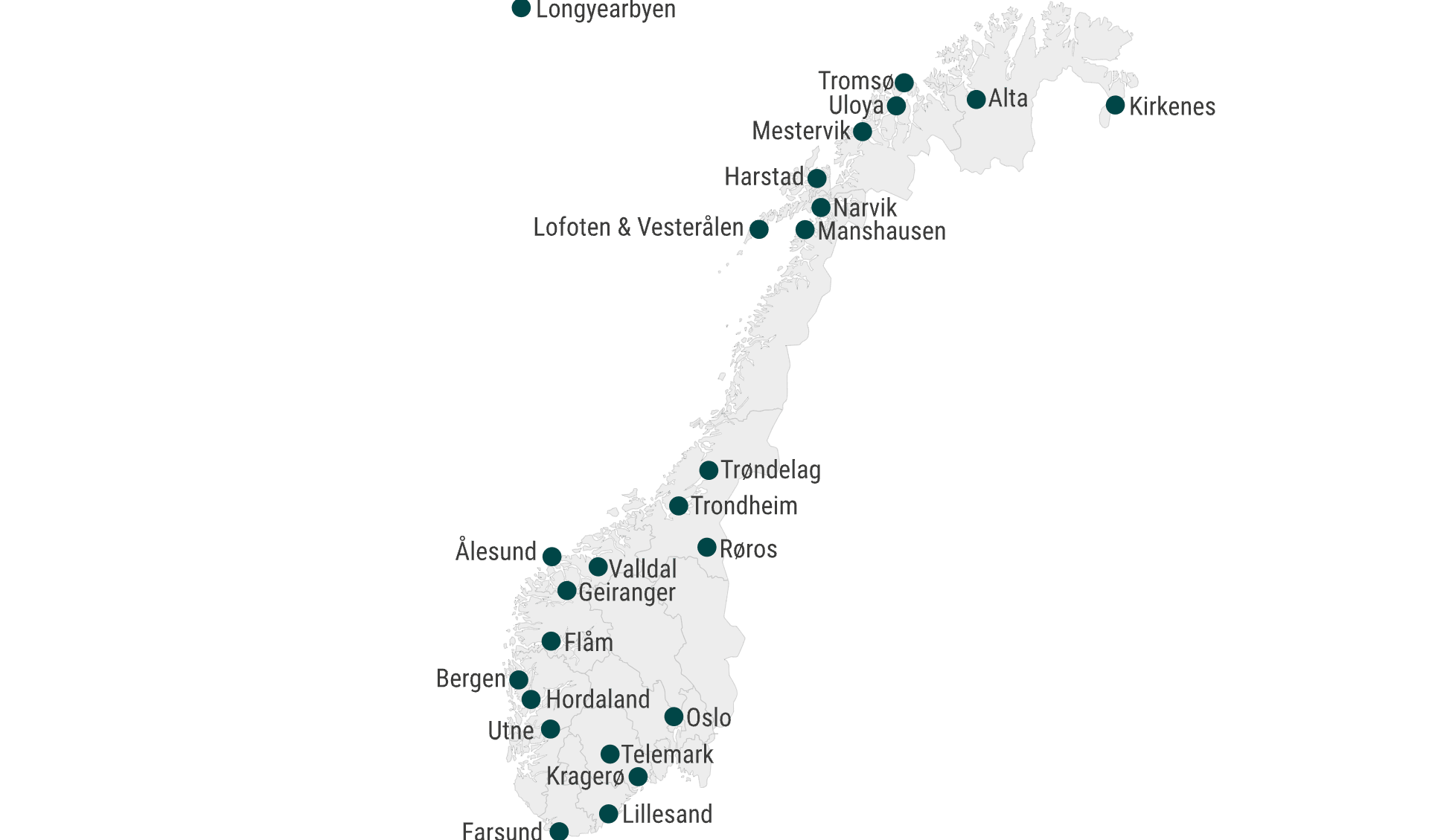 Karte Norwegen